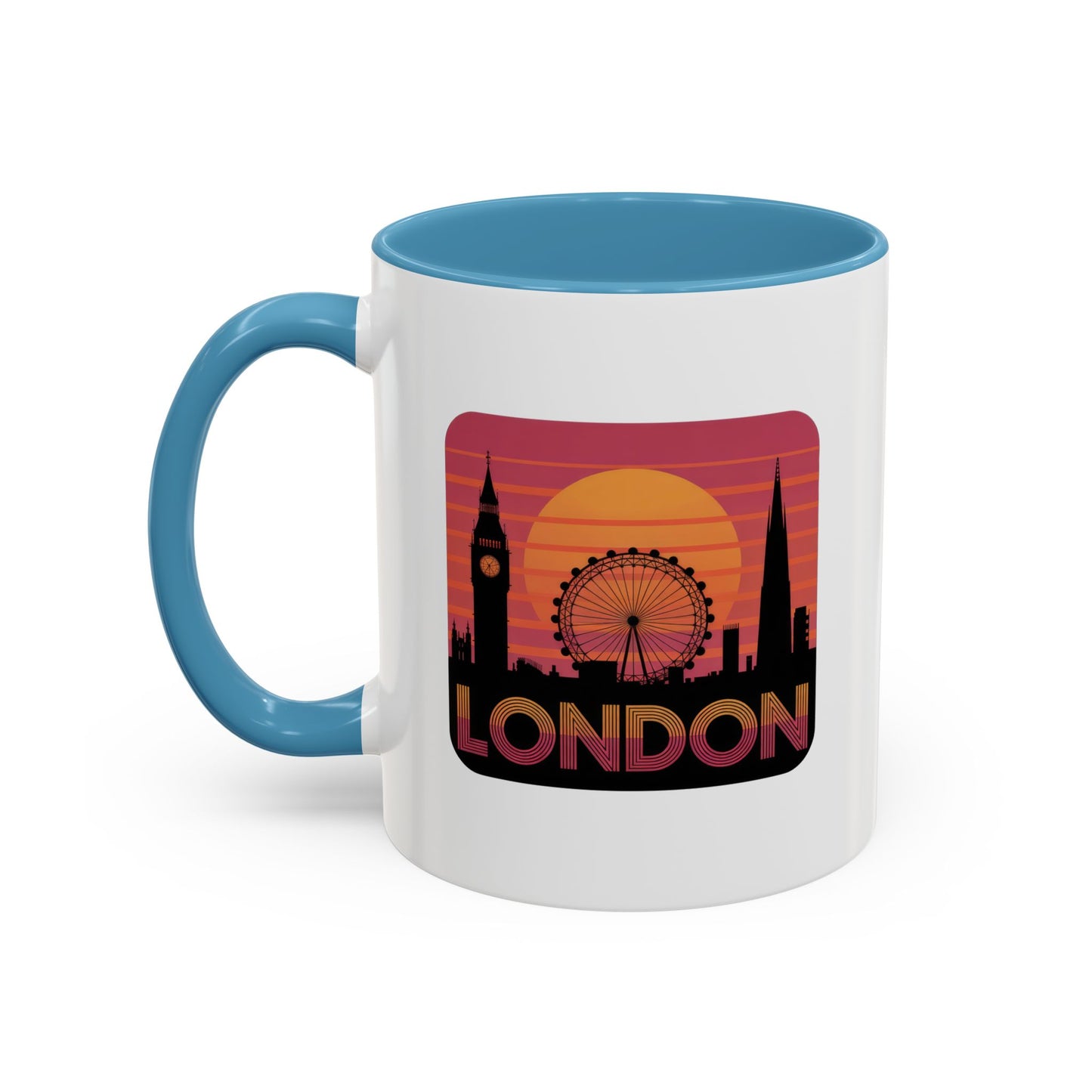 London Skyline Accent Coffee Mug - Perfect Gift for Travelers, London Lovers, Home Decor, Office Use, Road Trip Memories