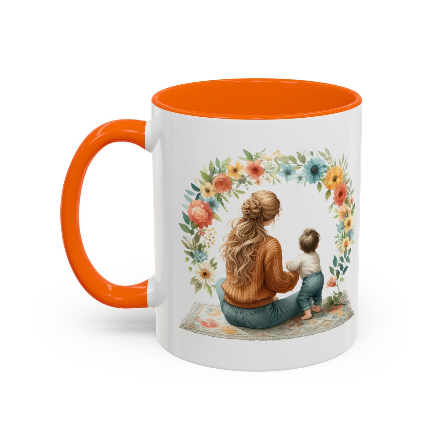 Warm Floral Family Coffee Mug - Perfect Gift for Moms, Home Decor, Cozy Vibes, Mother's Day, Tea Lovers, Baby Showers