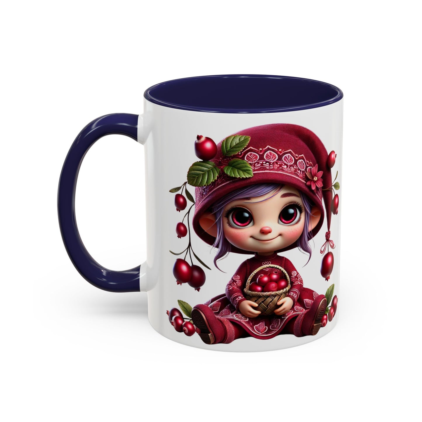 Cute Cherry Character Coffee Mug - 11oz & 15oz, Perfect for Cozy Mornings