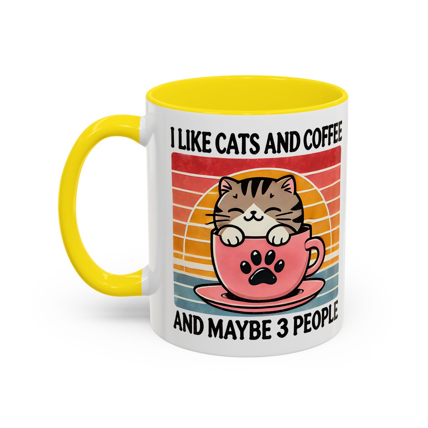 Cute Cat Coffee Mug, Cat Lover Gift, Coffee Lover Mug, Fun Pet Mug, Pet Owner Gifts