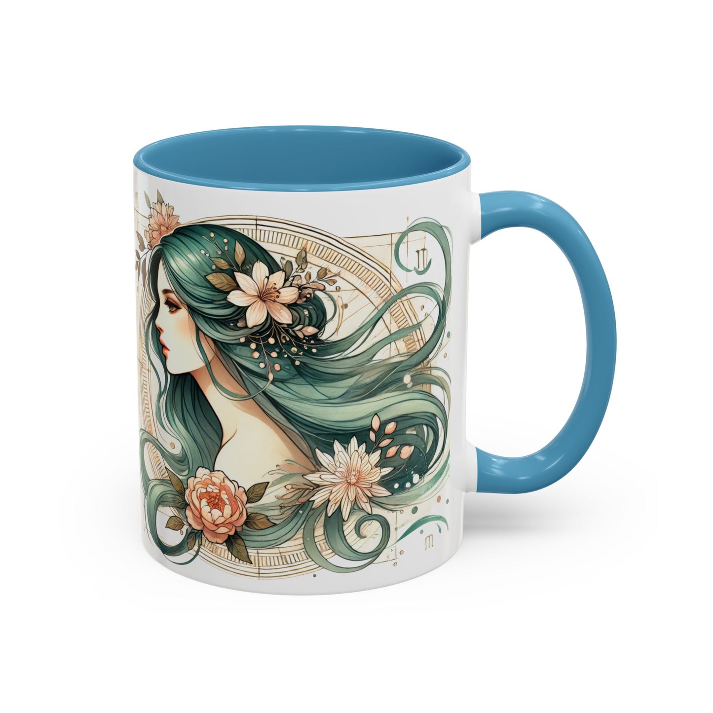 Elegant Floral Accent Coffee Mug - 11oz & 15oz