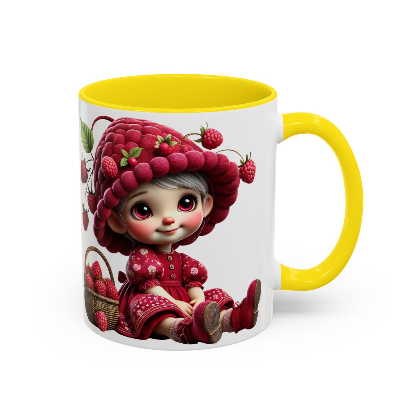 Whimsical Raspberry Character Coffee Mug - 11oz & 15oz