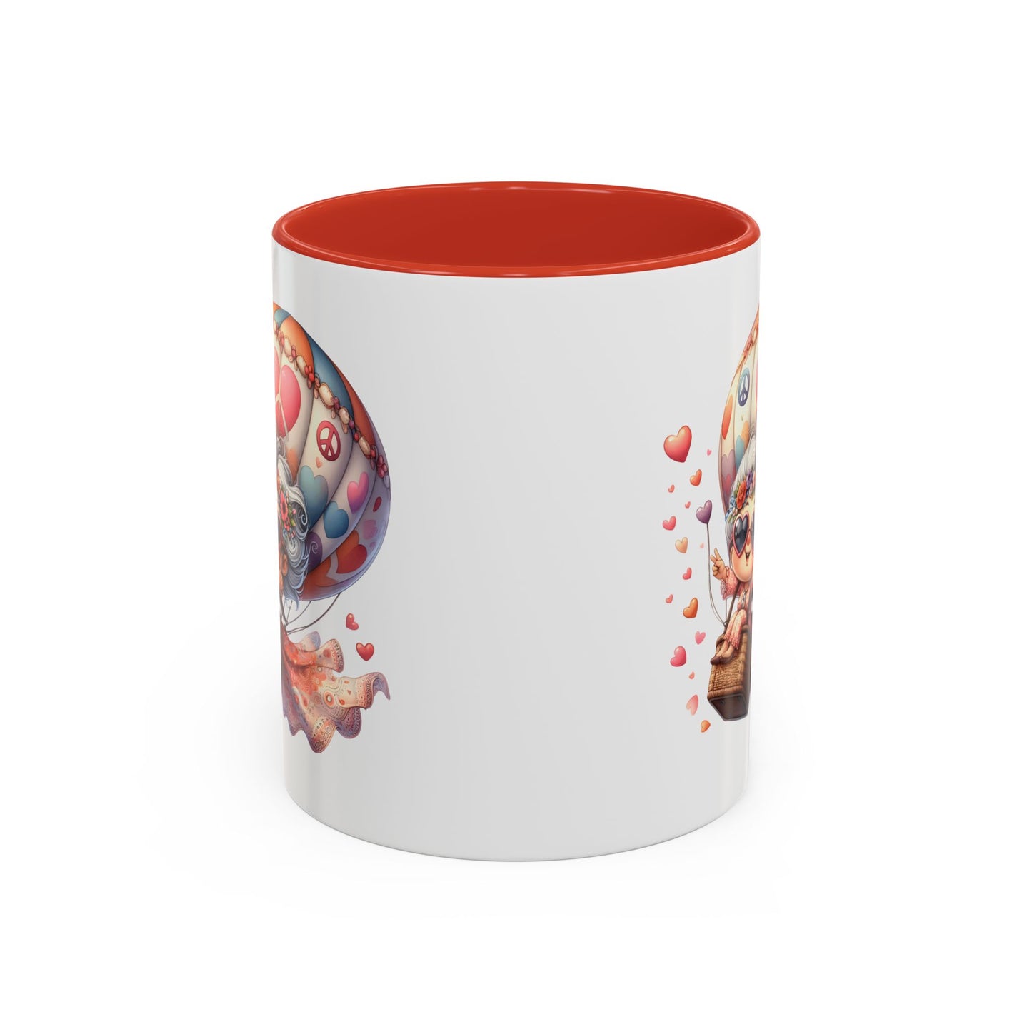 Whimsical Hot Air Balloon Coffee Mug, Cute Couple Mug, Gift for Coffee Lovers, Tea Lover's Gift, Valentine's Day Mug, Birthday Gift