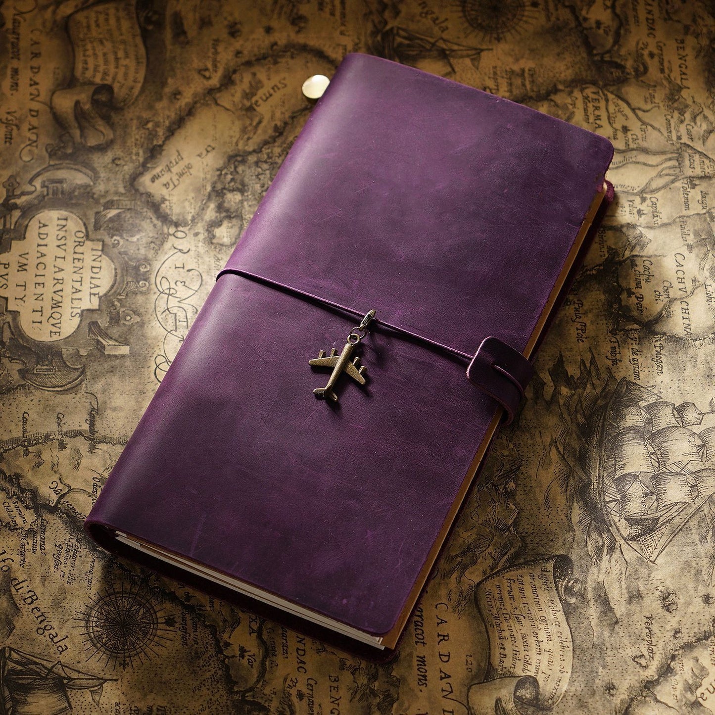 Travel Notebook Cowhide Leather Diary Vintage