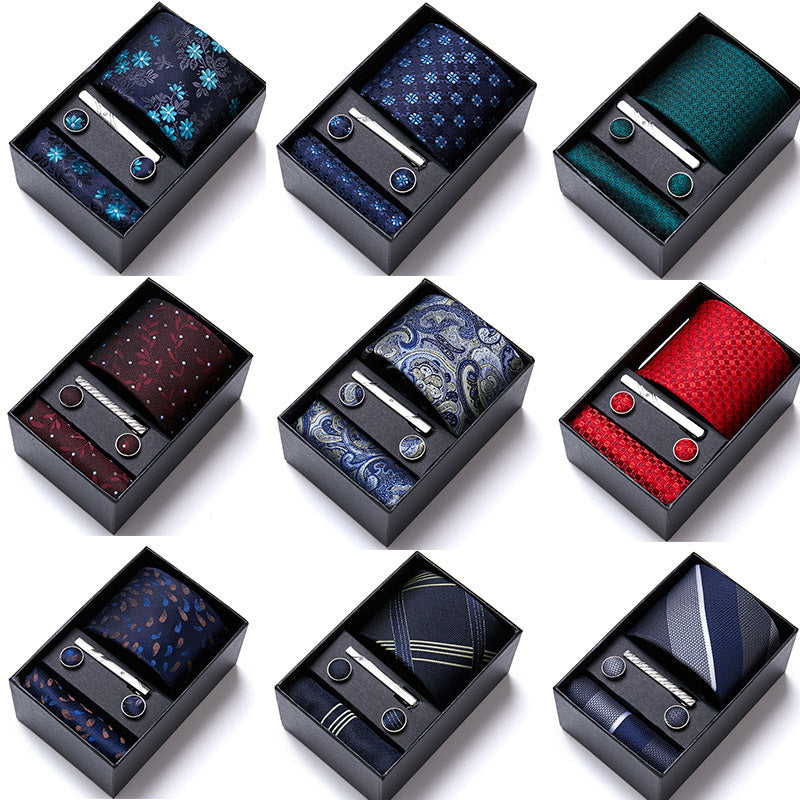 Men's Business Formal Tie Six-piece Set Gift Box