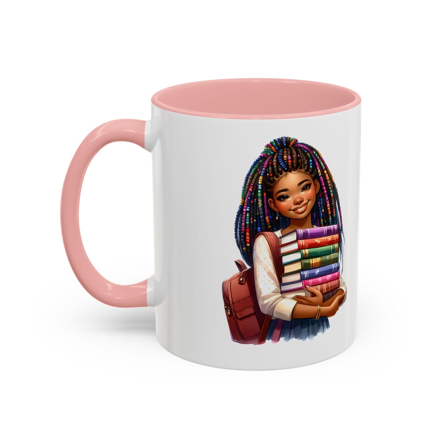 Empowering Accent Coffee Mug - Motivational Gift for Students, Back to School, Afrocentric Mug, Inspirational Drinkware, Colorful Coffee Cup