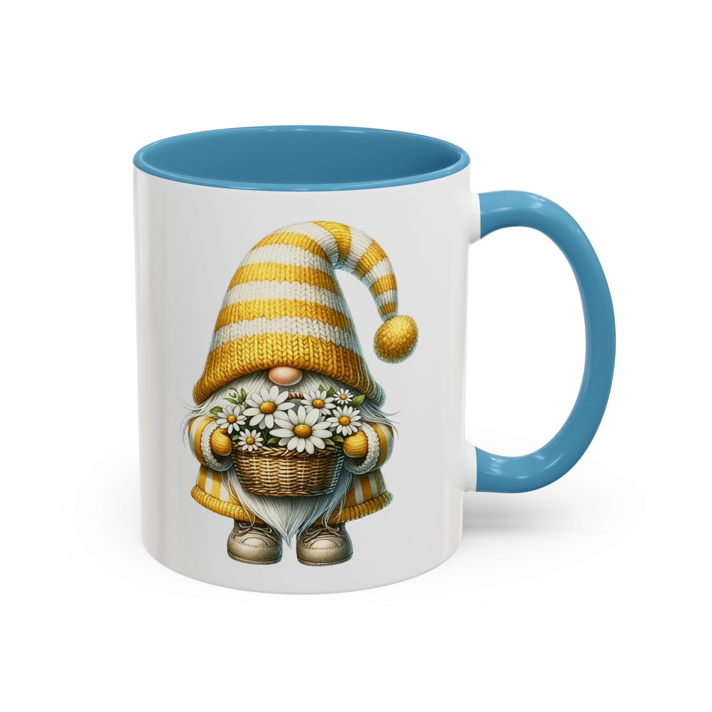 Cheerful Gnome Accent Mug - Perfect for Coffee Lovers, Housewarming Gifts, Spring Decor, Unique Mug Gift, Merry Moments