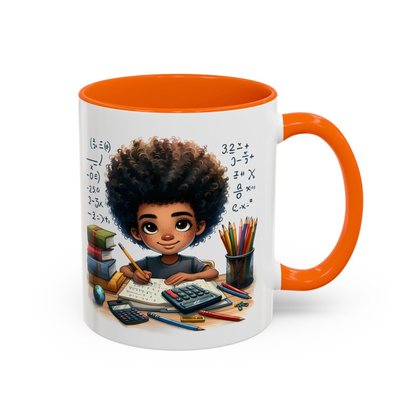Cute Academic Accent Coffee Mug - Fun Mug for Students, Personalized Teacher Gift, Unique Gift for Scholars, Black Mug with Artwork