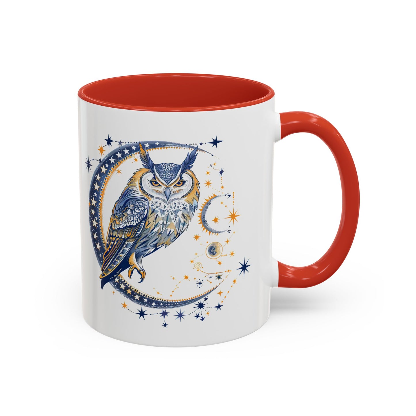 Celestial Owl Coffee Mug | Starry Night Mug, Astrology Gift, Owl Lover Cup, Unique Drinking Vessel, Enchanted Home Decor