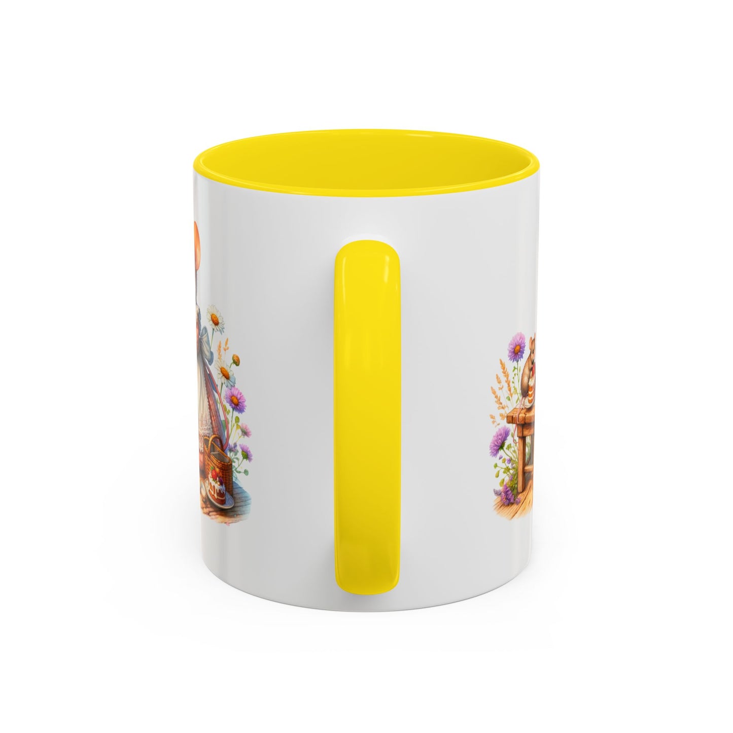 Adorable Mouse Kitchen Coffee Mug, Cute Animal Mug, Gift for Baking Lovers, Cozy Home Decor, Kitchenware, Tea Mug, Floral Design