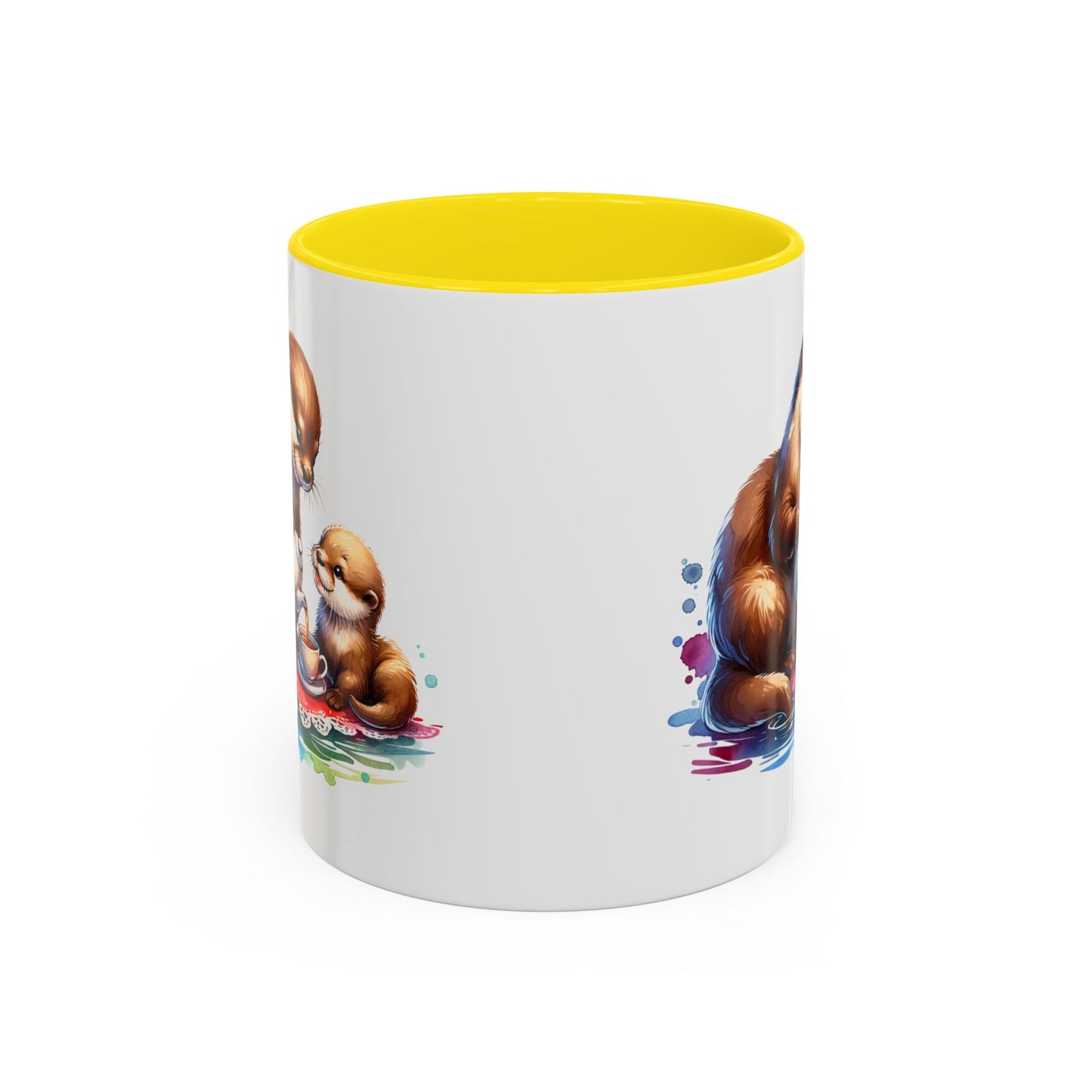 Cute Otter Family Coffee Mug | Animal Lover Gift, Holiday Mug, Tea Cup, Kid's Birthday, Home Decor