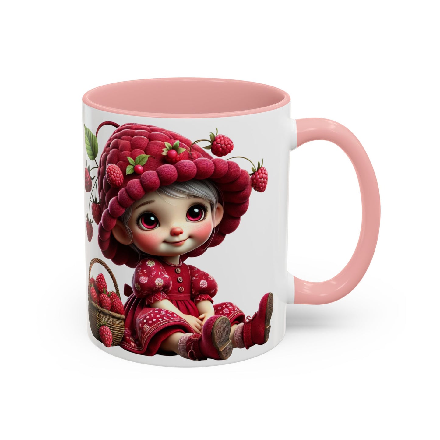 Whimsical Raspberry Character Coffee Mug - 11oz & 15oz