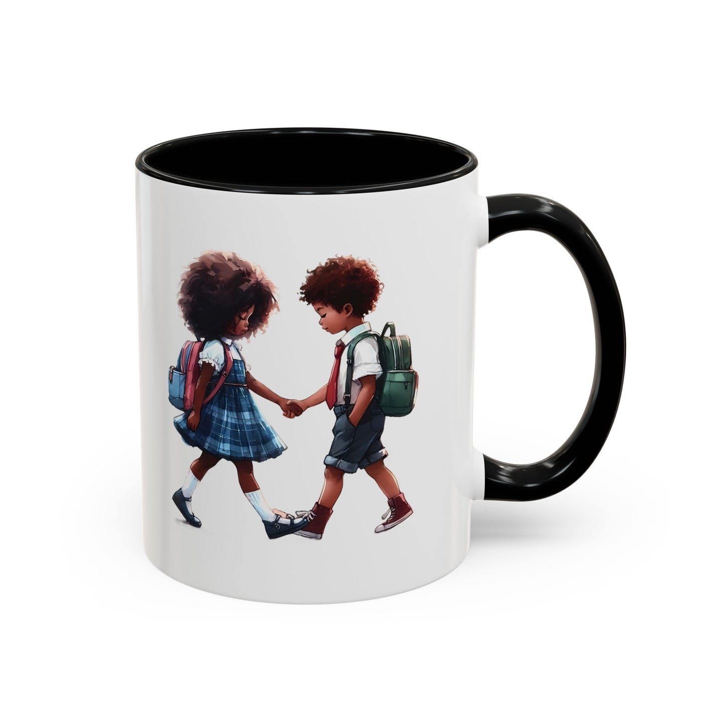 Heartwarming Kids Friendship Coffee Mug, Cute Kid Artwork Mug, Back to School Gift, Family Gift, Coffee Lover Gift