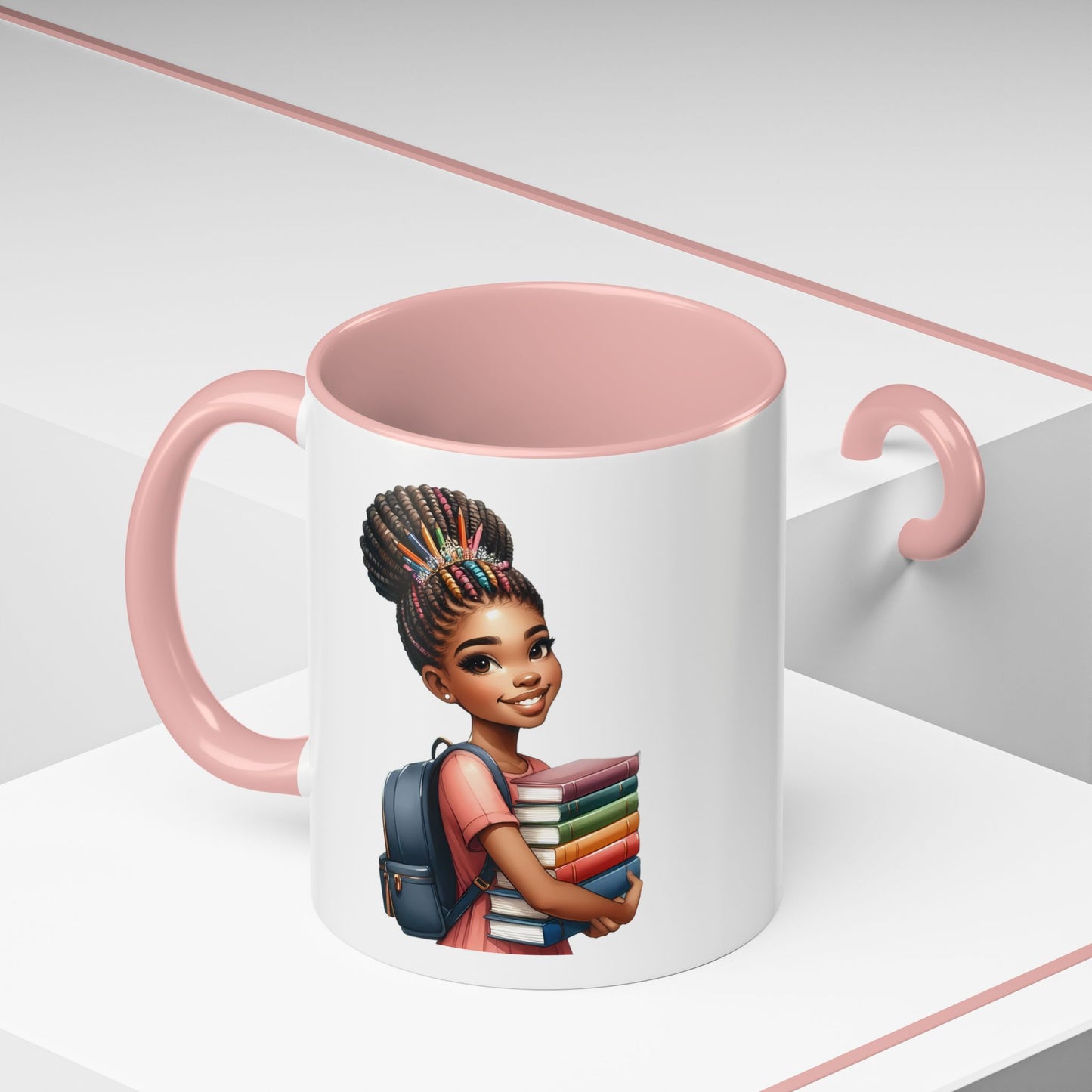 Accent Coffee Mug with Empowering Design, Student Gift, Books Lover Mug, Motivational Cup, School Supplies