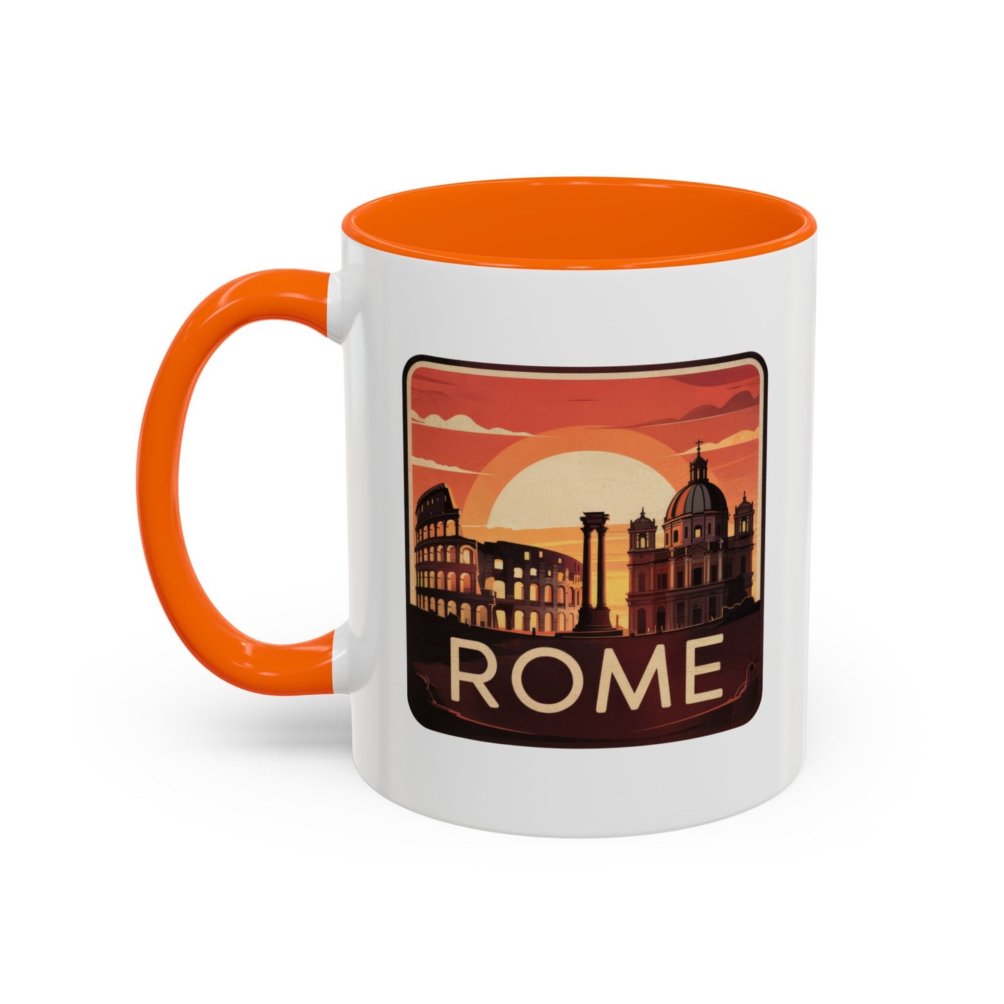 Rome Skyline Accent Coffee Mug, Travel Gift, Coffee Lovers, Home Decor, Unique Souvenir