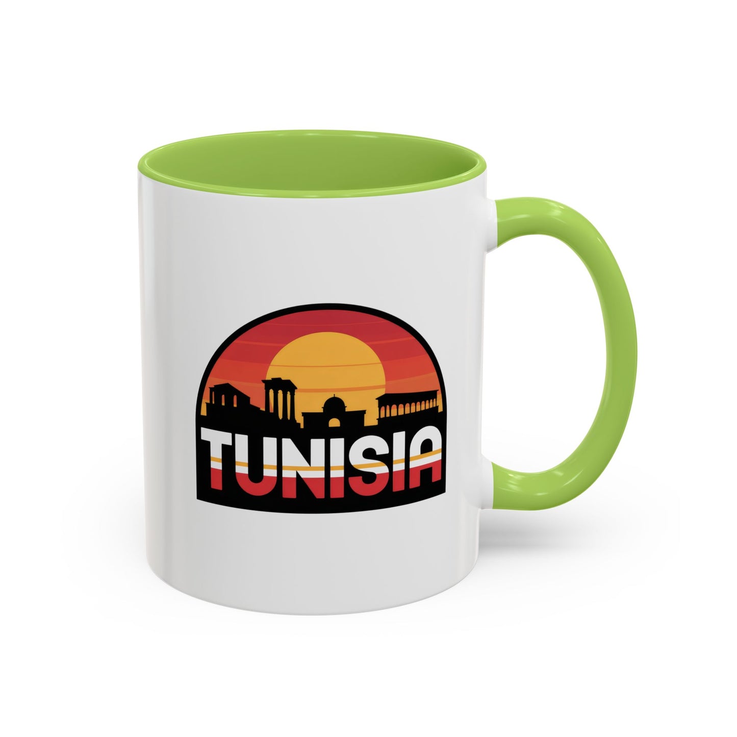 Tunisian Sunset Accent Mug, Coffee Lover Gift, Travel Souvenir, Unique Home Decor, Tea Mug, Vacation Memory