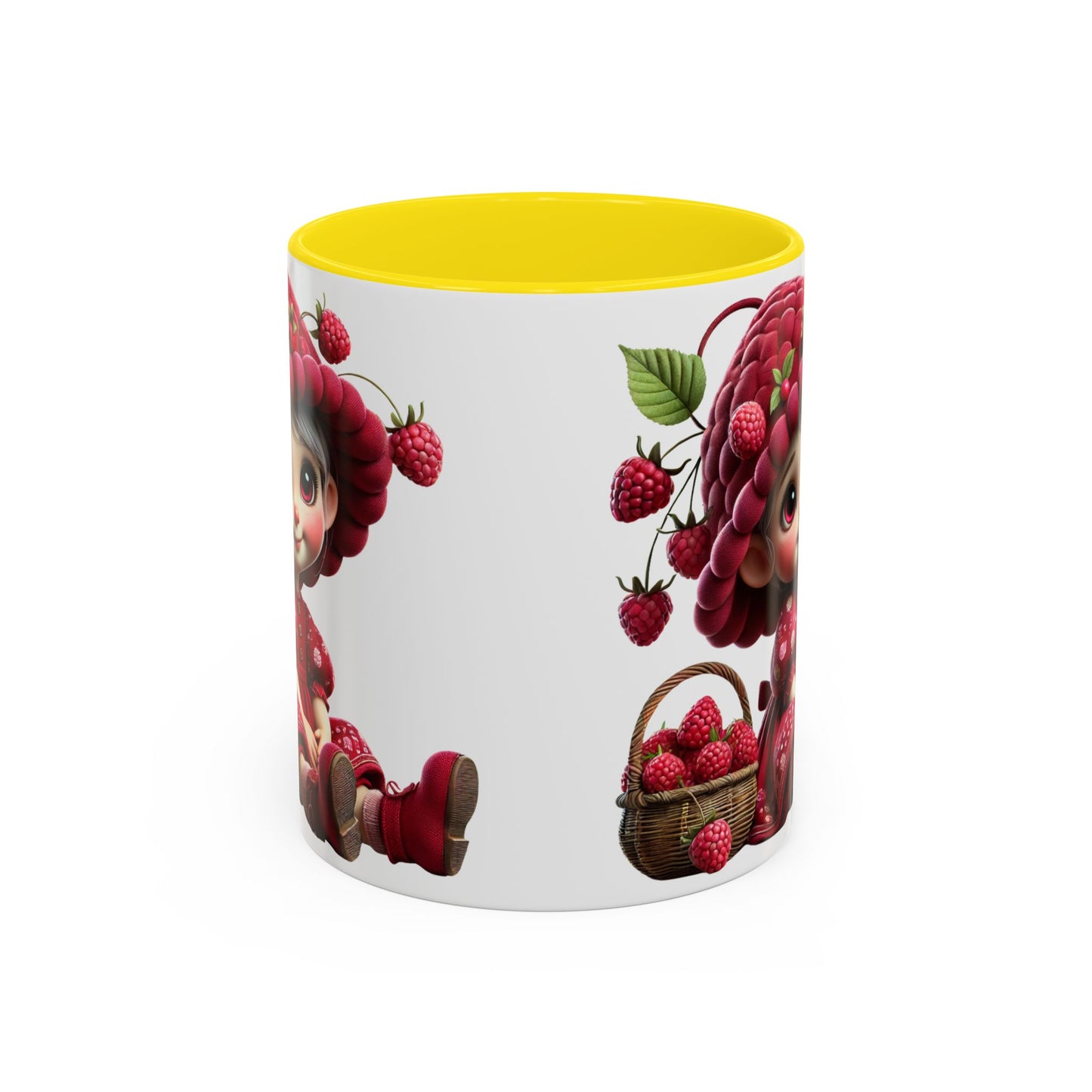 Whimsical Raspberry Character Coffee Mug - 11oz & 15oz