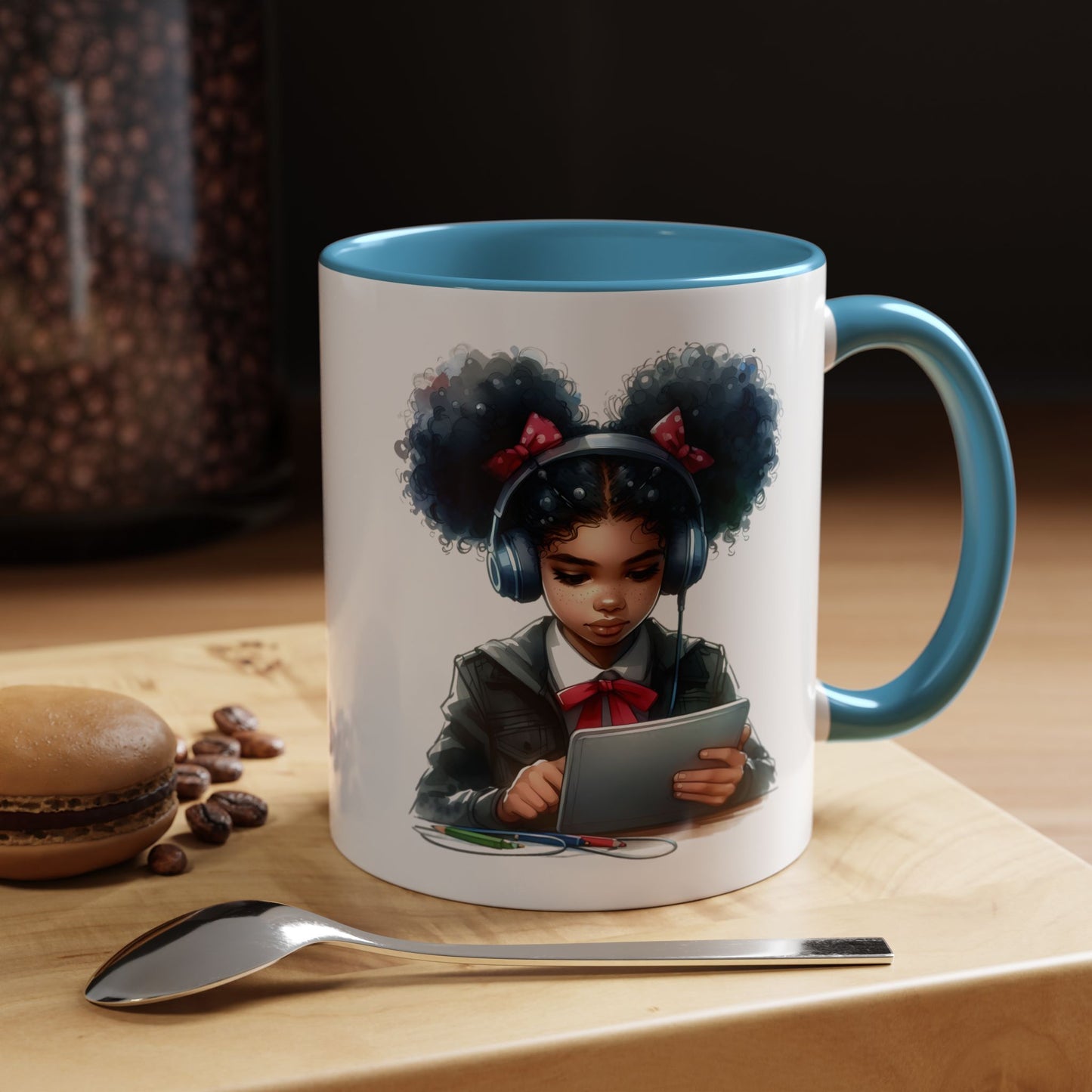 Chic Student Accent Coffee Mug | Ideal for Study Sessions, Gifts for Students, Home Office Decor, Birthday Surprise, Cozy Vibes