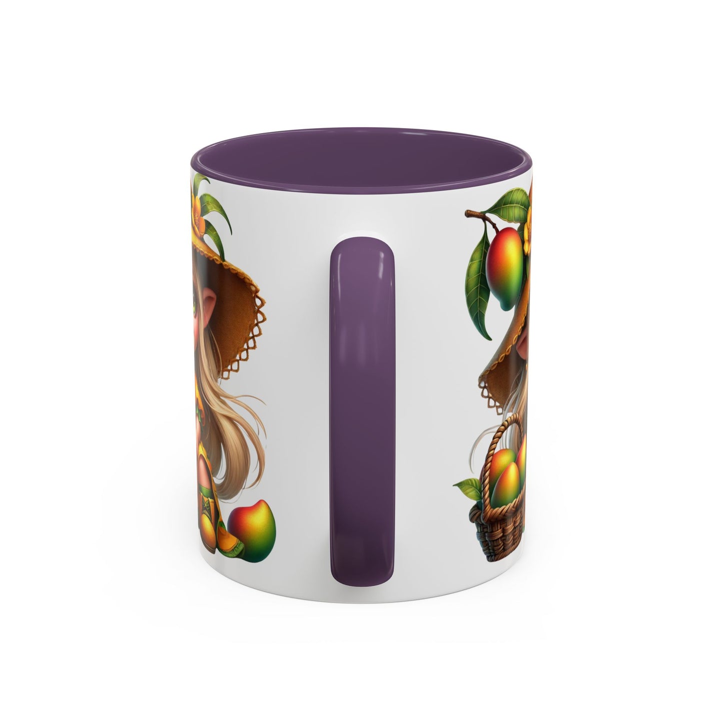Cute Mango Fairy Accent Coffee Mug - Whimsical 11oz & 15oz