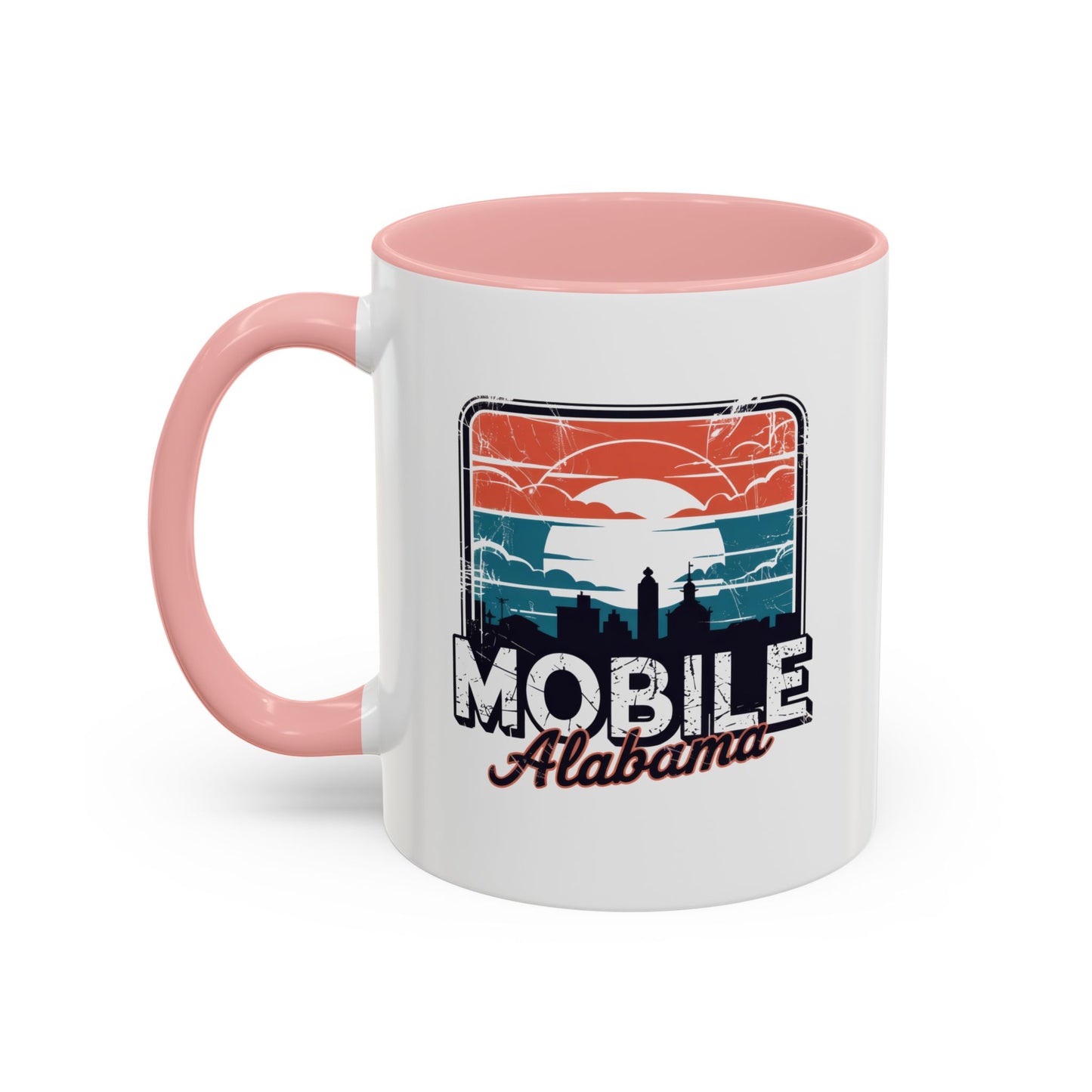 Mobile Alabama Sunset Accent Coffee Mug – Perfect Gift for Travelers, Coffee Lovers, Souvenir, Home Decor, Unique Mug