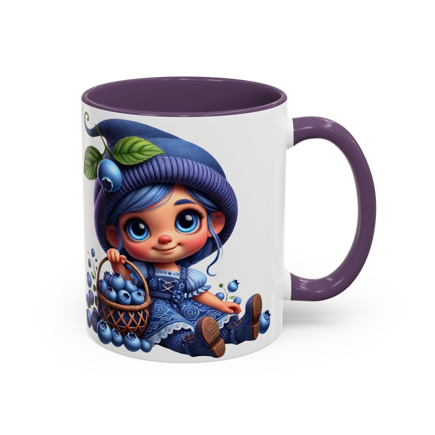 Cute Blueberry Girl Coffee Mug - 11oz & 15oz