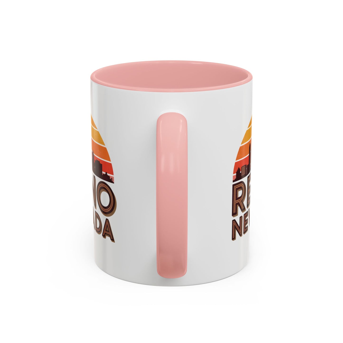 Reno Nevada Accent Coffee Mug | Retro Sunrise Design | Perfect Gift, Kitchen Decor, Souvenir, Coffee Lovers, Travel Mug