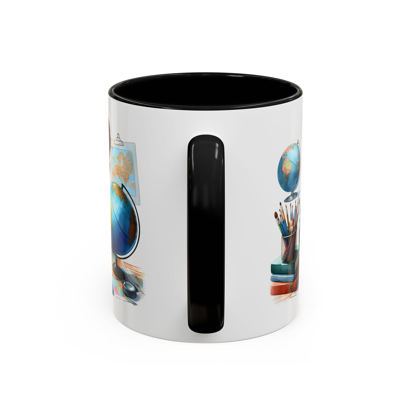 World Explorer Accent Coffee Mug - Perfect for Students, Travel Lovers, Teachers, Back to School, Gift for Kids