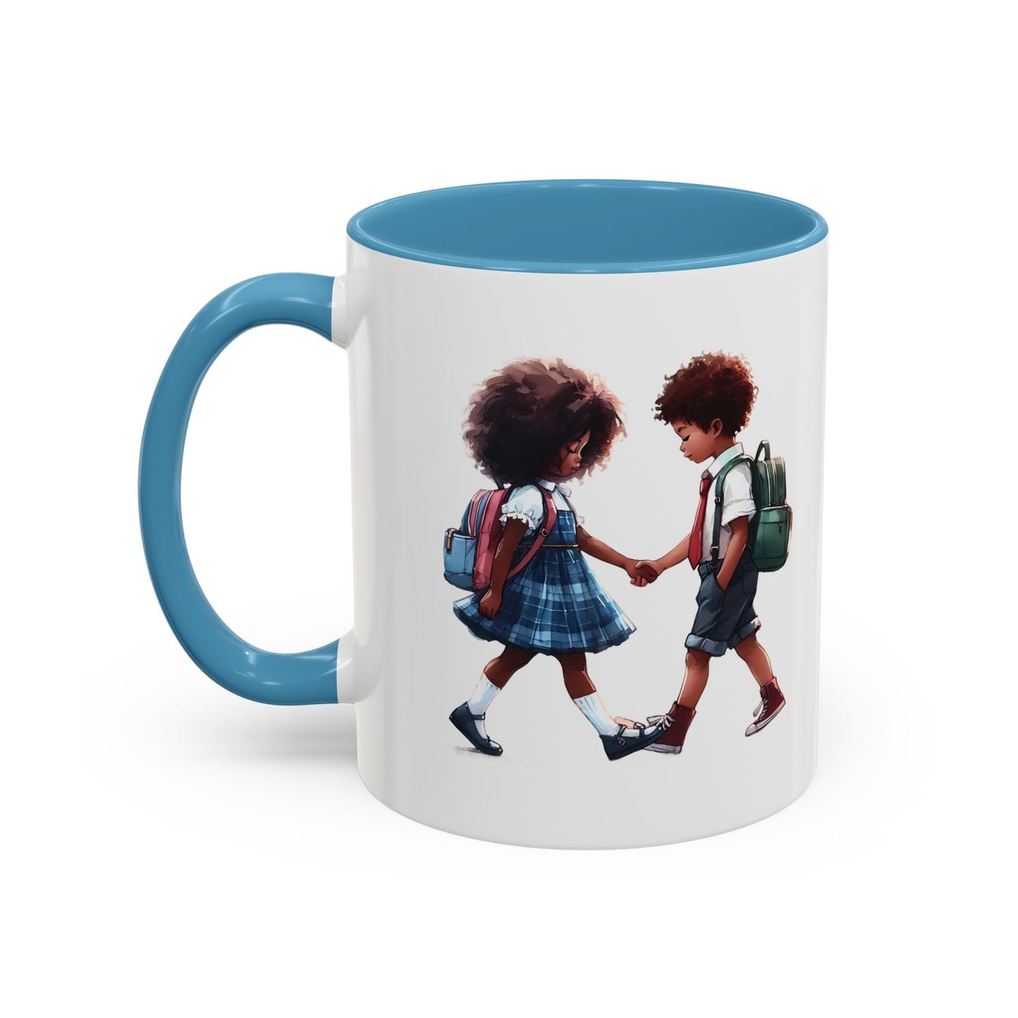 Heartwarming Kids Friendship Coffee Mug, Cute Kid Artwork Mug, Back to School Gift, Family Gift, Coffee Lover Gift