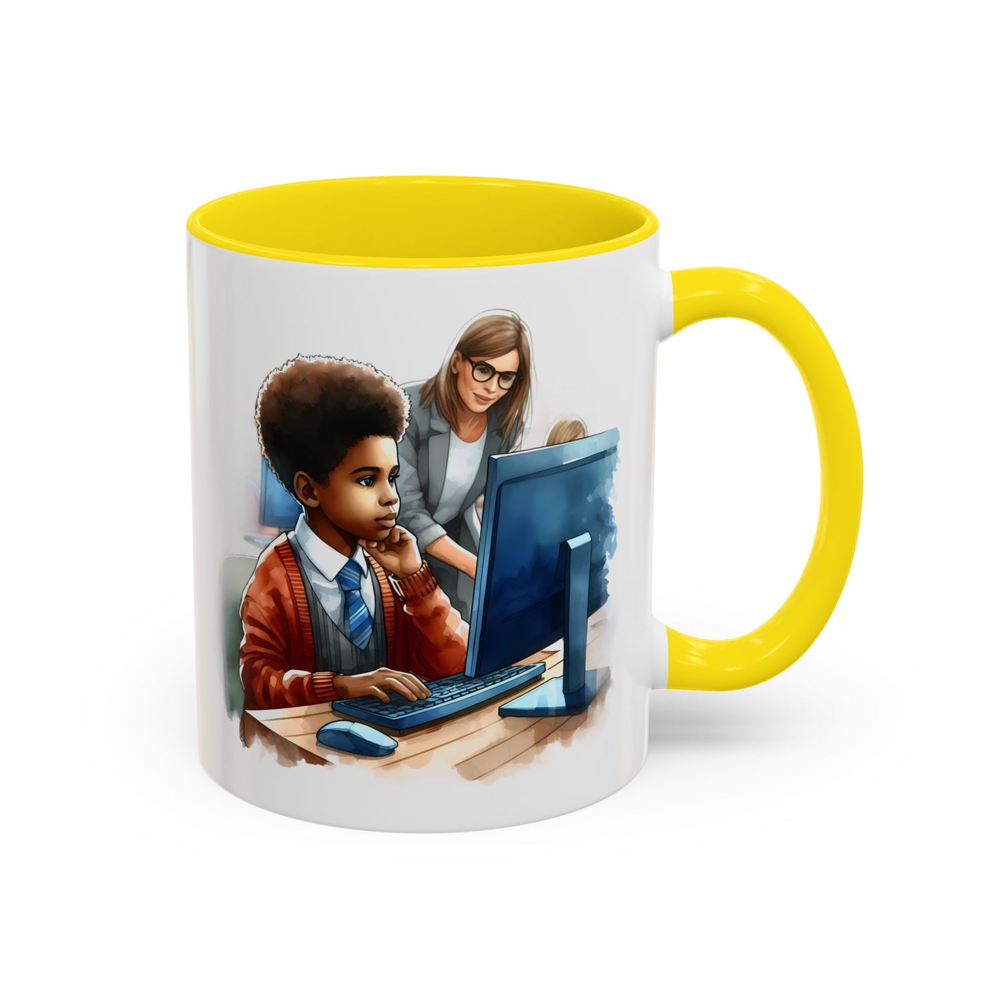 Inclusive Learning Accent Coffee Mug, Motivational Teacher Gift, Educational Office Decor, Student Appreciation, Classroom Supplies