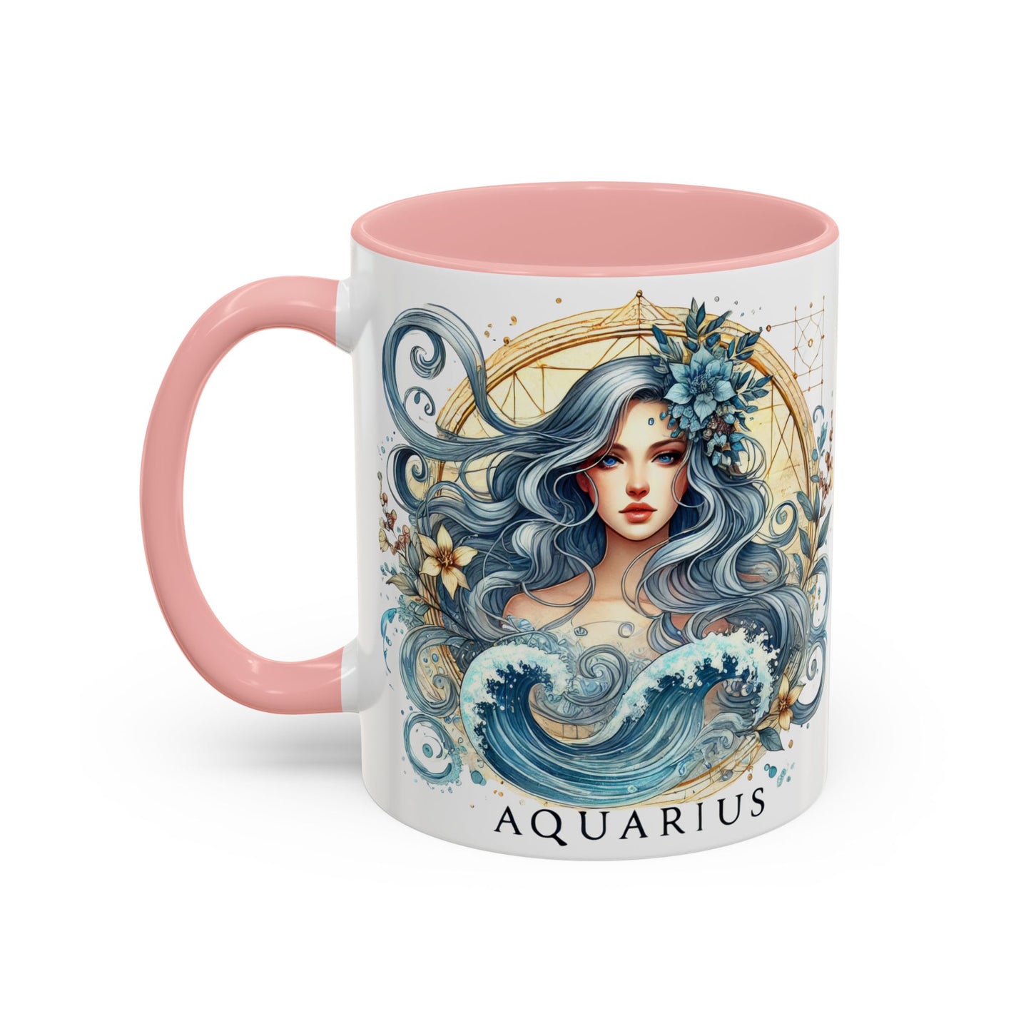 Astrological Aquarius Coffee Mug - Zodiac Sign Design, Perfect for Astrology Lovers