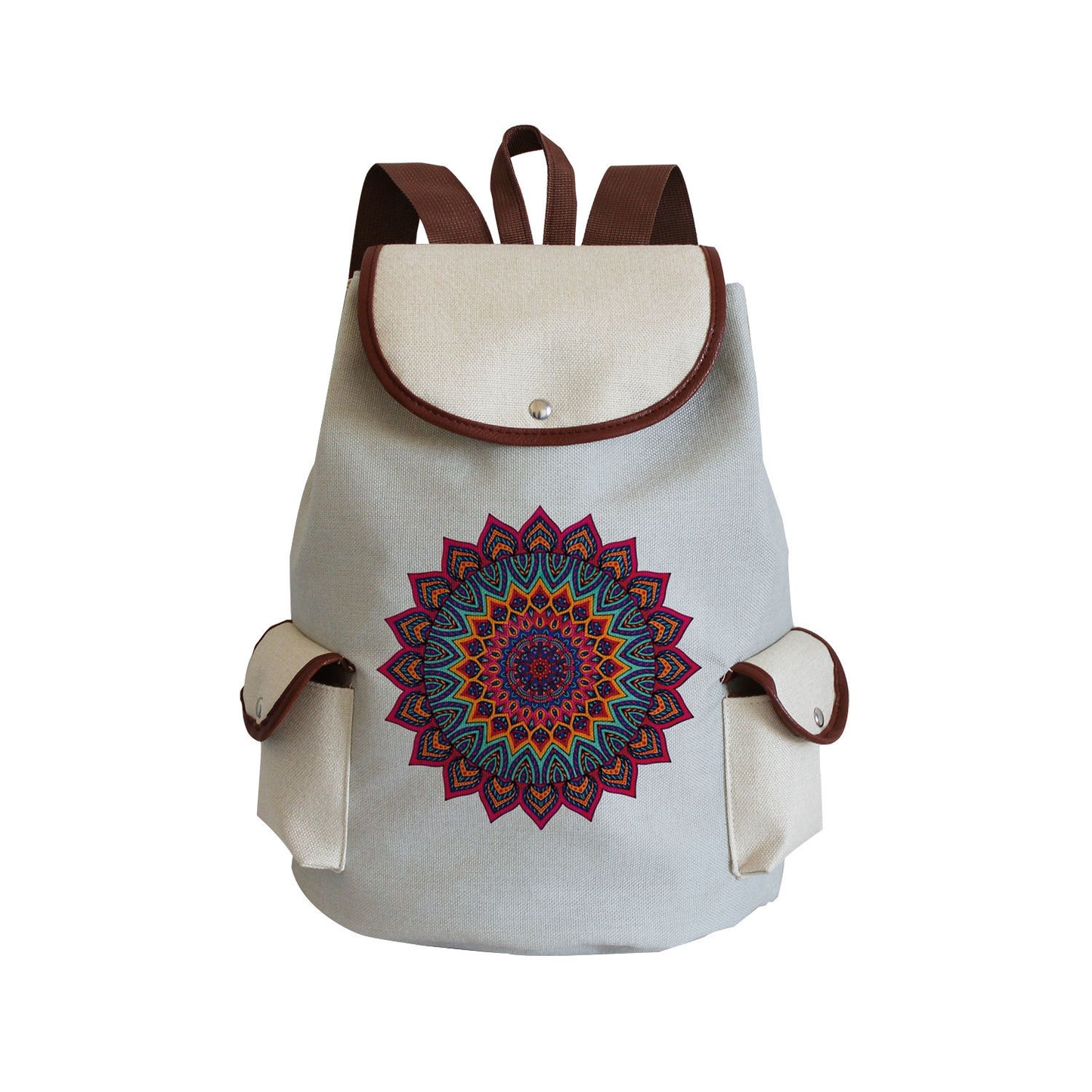 Large-capacity Western-style Creative New Datura Printed Backpack