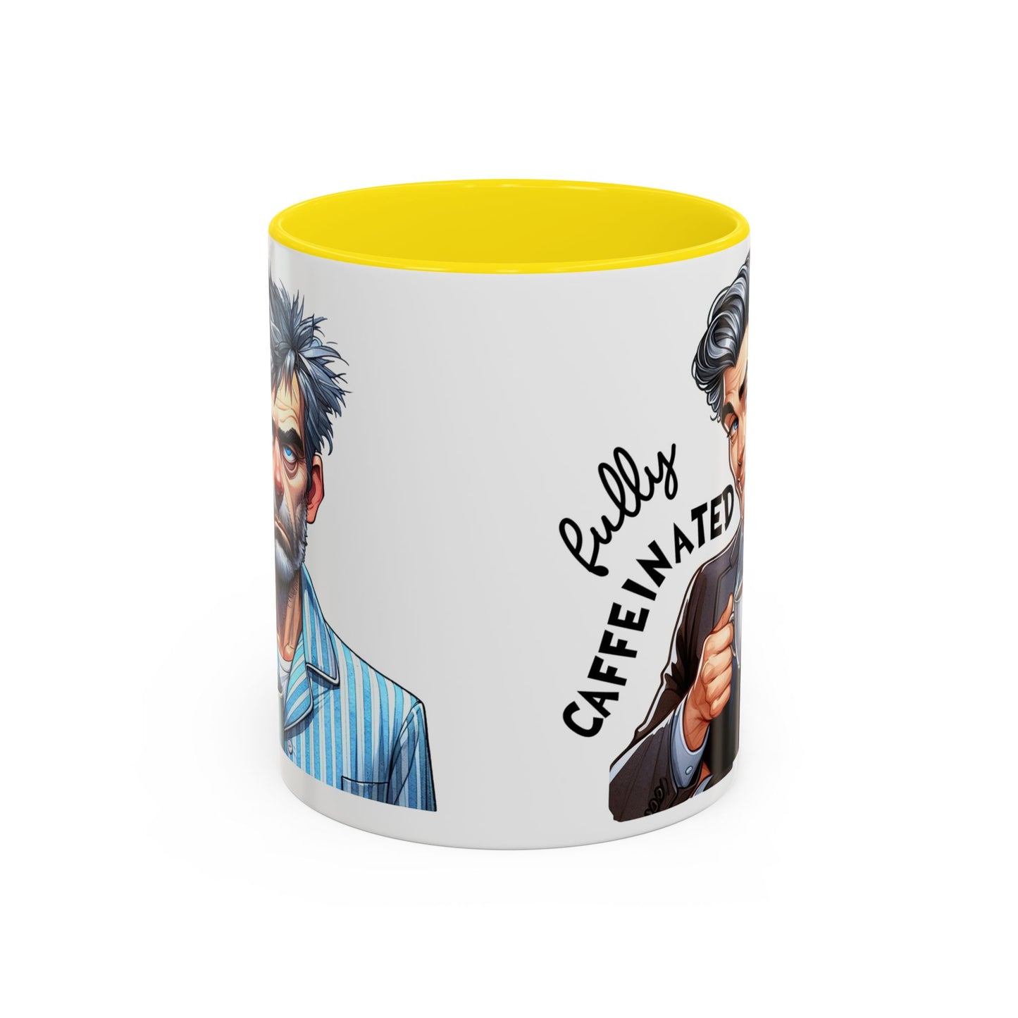 Caffeinated Accent Coffee Mug, Fun Gift for Coffee Lovers, Unique Mug for Home Office, Cool Drinkware for All Occasions!