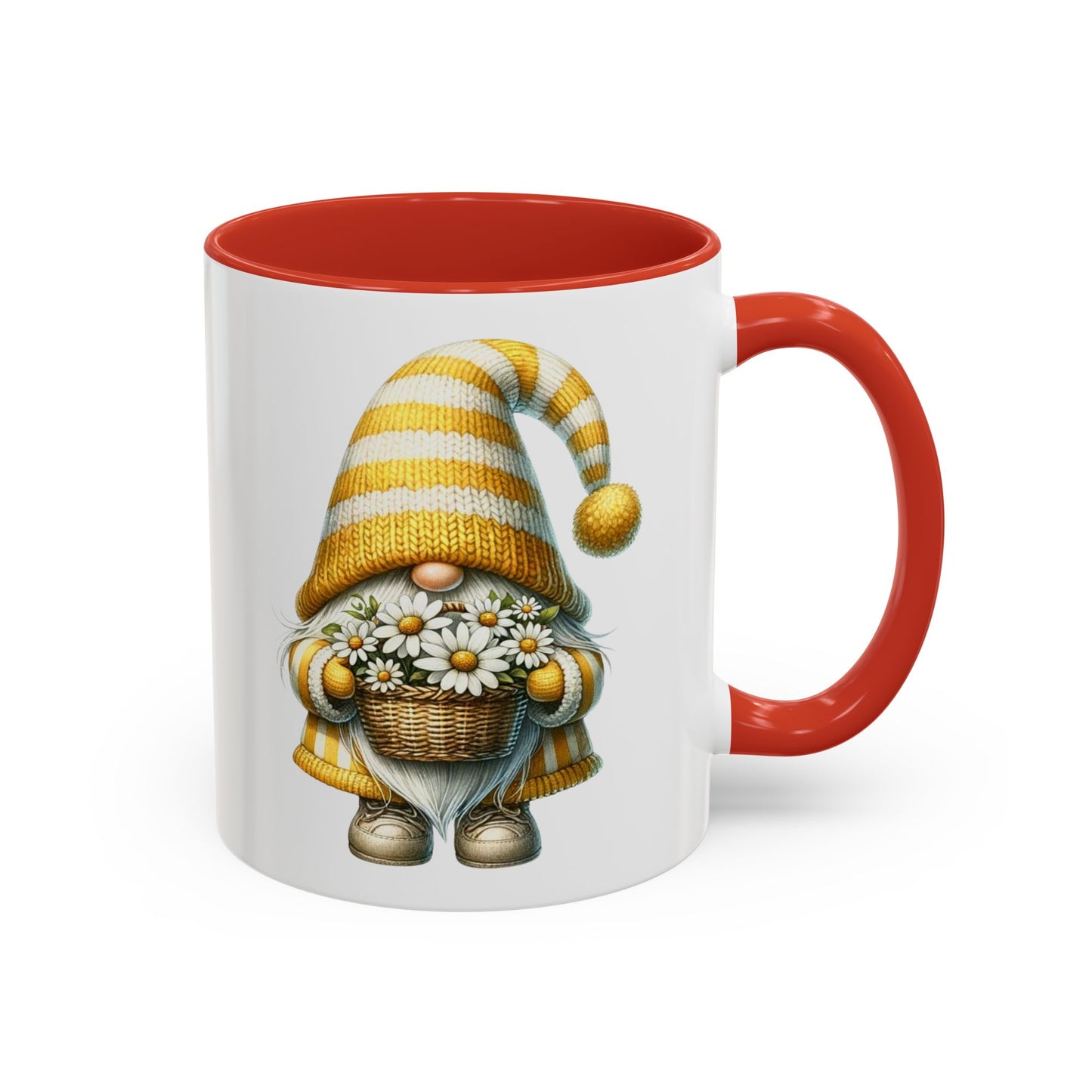 Cheerful Gnome Accent Mug - Perfect for Coffee Lovers, Housewarming Gifts, Spring Decor, Unique Mug Gift, Merry Moments