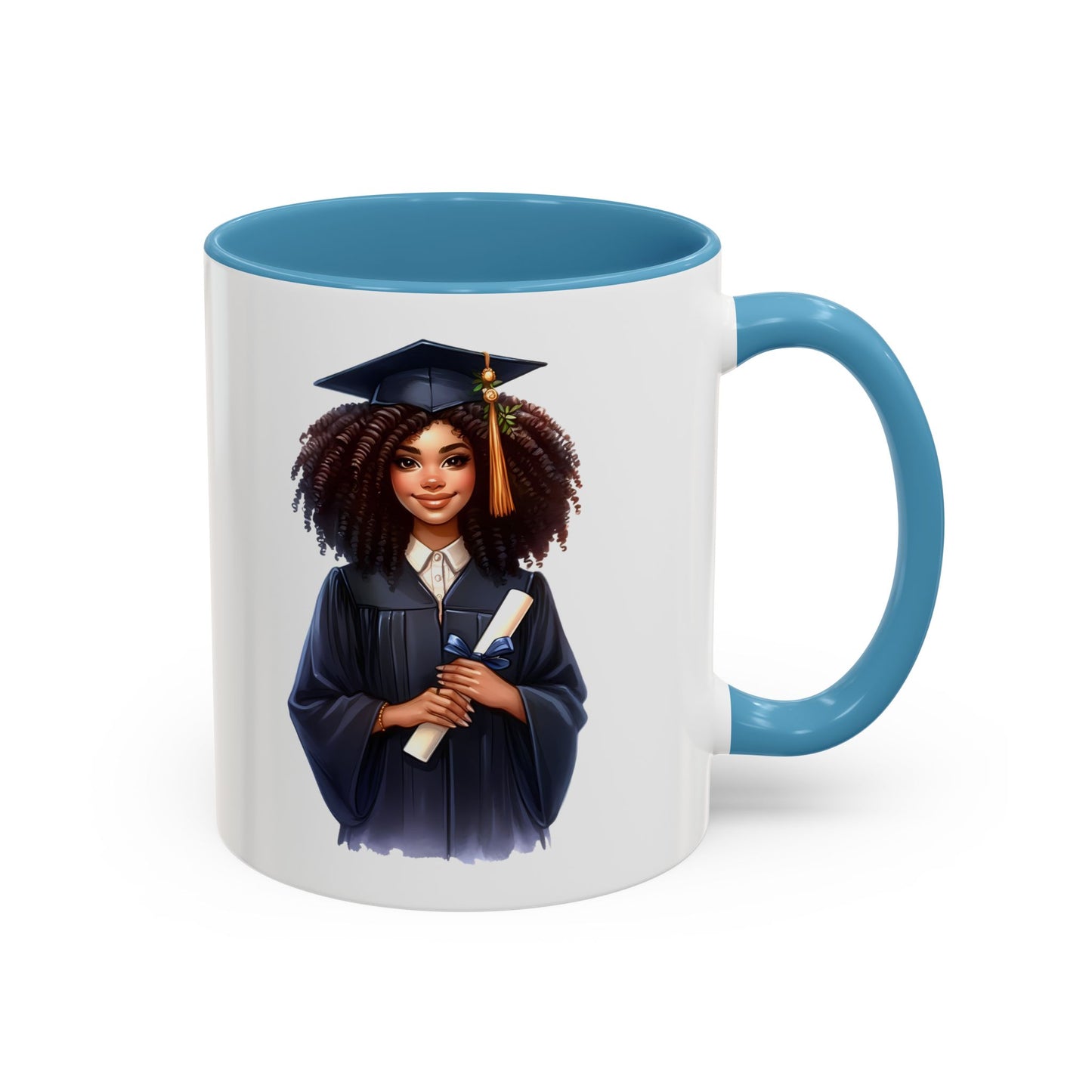 Graduation Celebration Coffee Mug, Inspirational Gift for Graduates, Black Accent Mug, Office Desk Cup, Graduation Keepsake