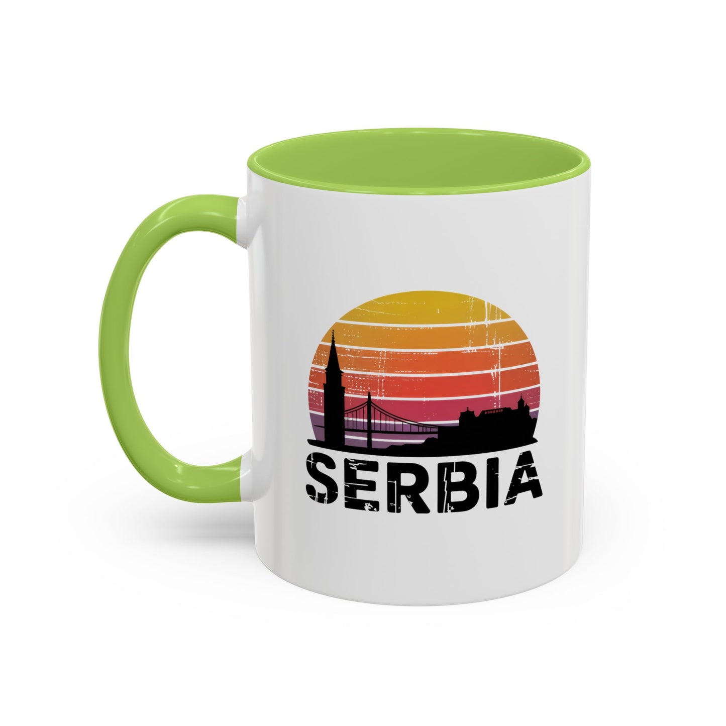 Serbia Sunset Accent Coffee Mug - Perfect for Travel Lovers, Gift for Friends or Family, Great for Home/Office Decor, Unique Souvenir