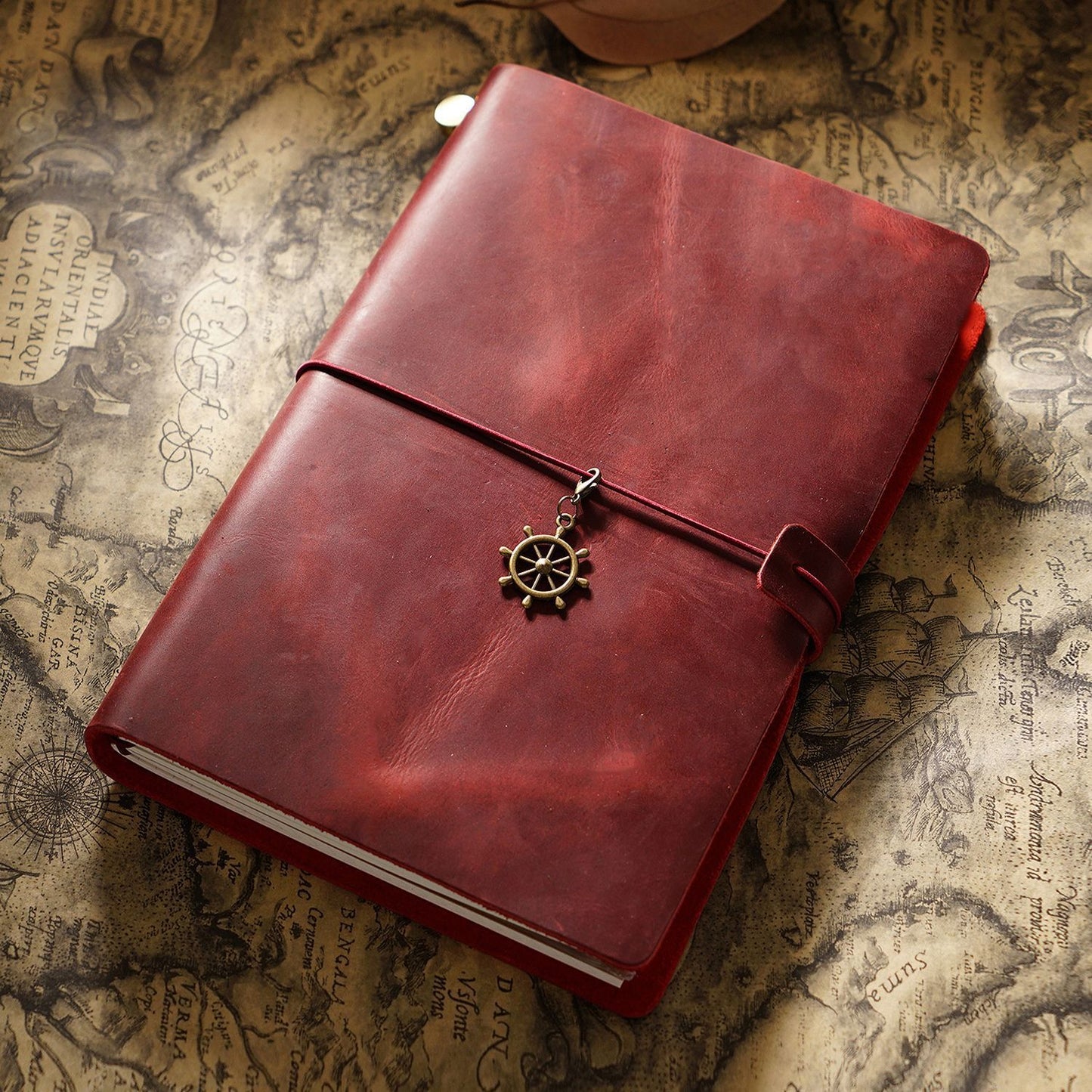Travel Notebook Cowhide Leather Diary Vintage