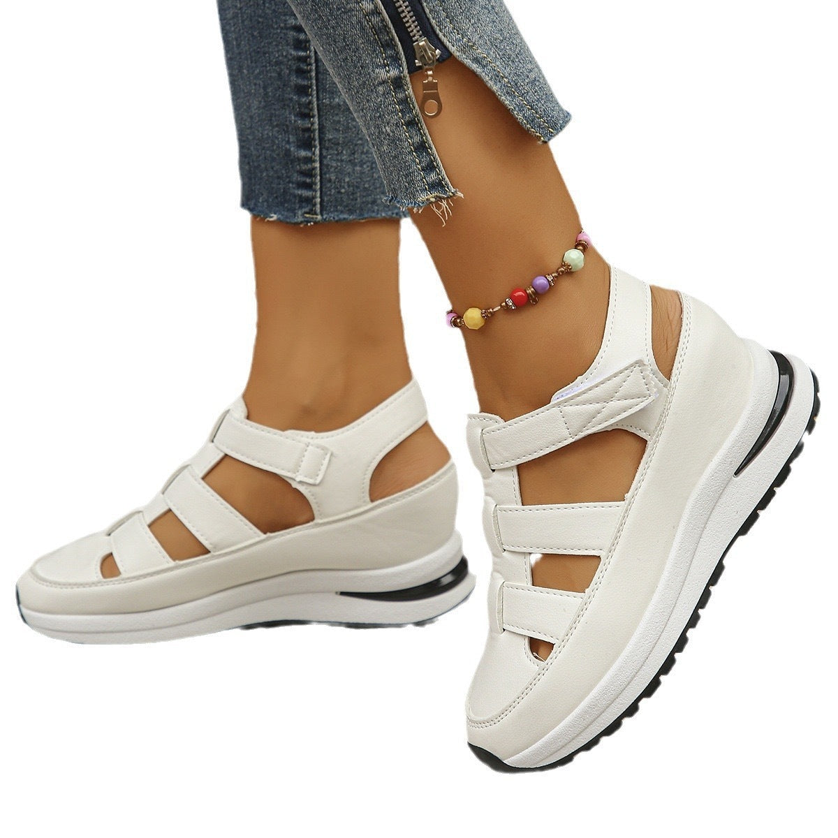 Summer Wedge Baotou Hollow Women's Breathable Shoes Store Hive UNIjuntos