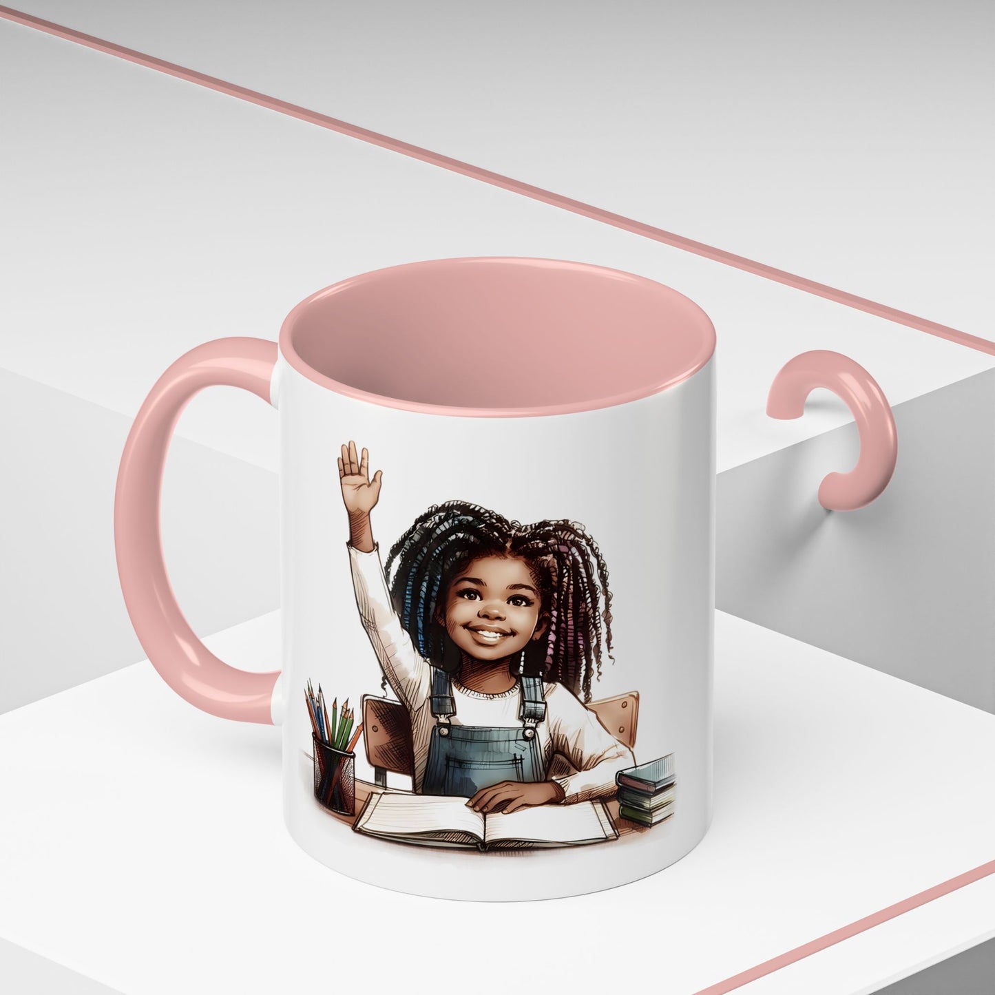 Cheerful Kids' Coffee Mug, Empowering Gift for Students, Classroom, Back to School, Fun Celebrate Learning Mug