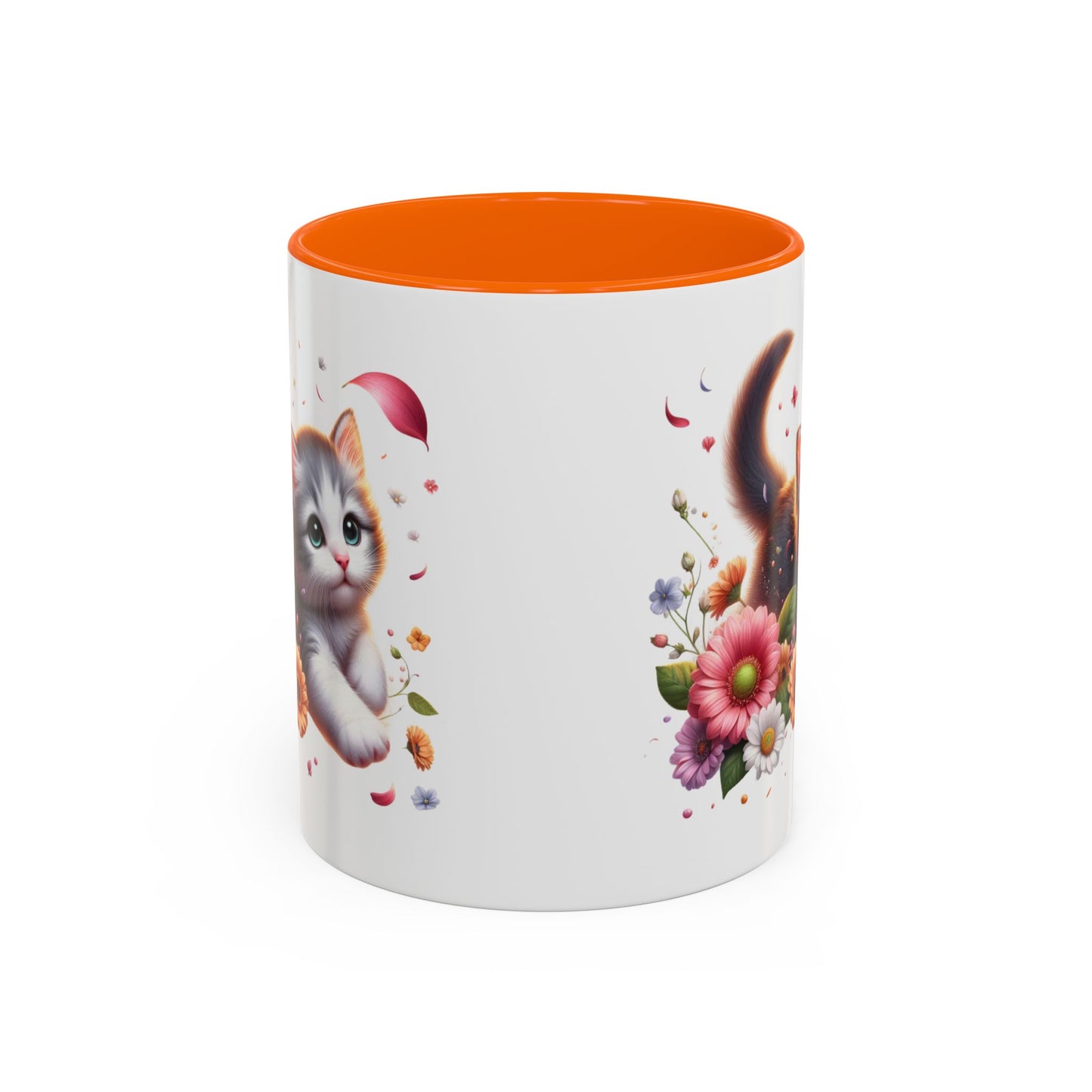 Whimsical Cat Coffee Mug | Cute Pet Lovers Gift | Floral Design | 11 & 15oz | Perfect for Birthdays, Anniversaries, Cat Enthusiasts