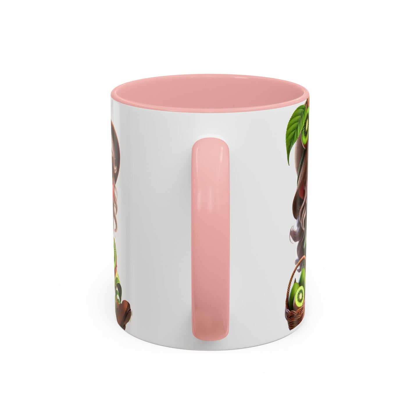 Whimsical Kiwi Accent Coffee Mug - Adorable Greenery Design for Nature Lovers