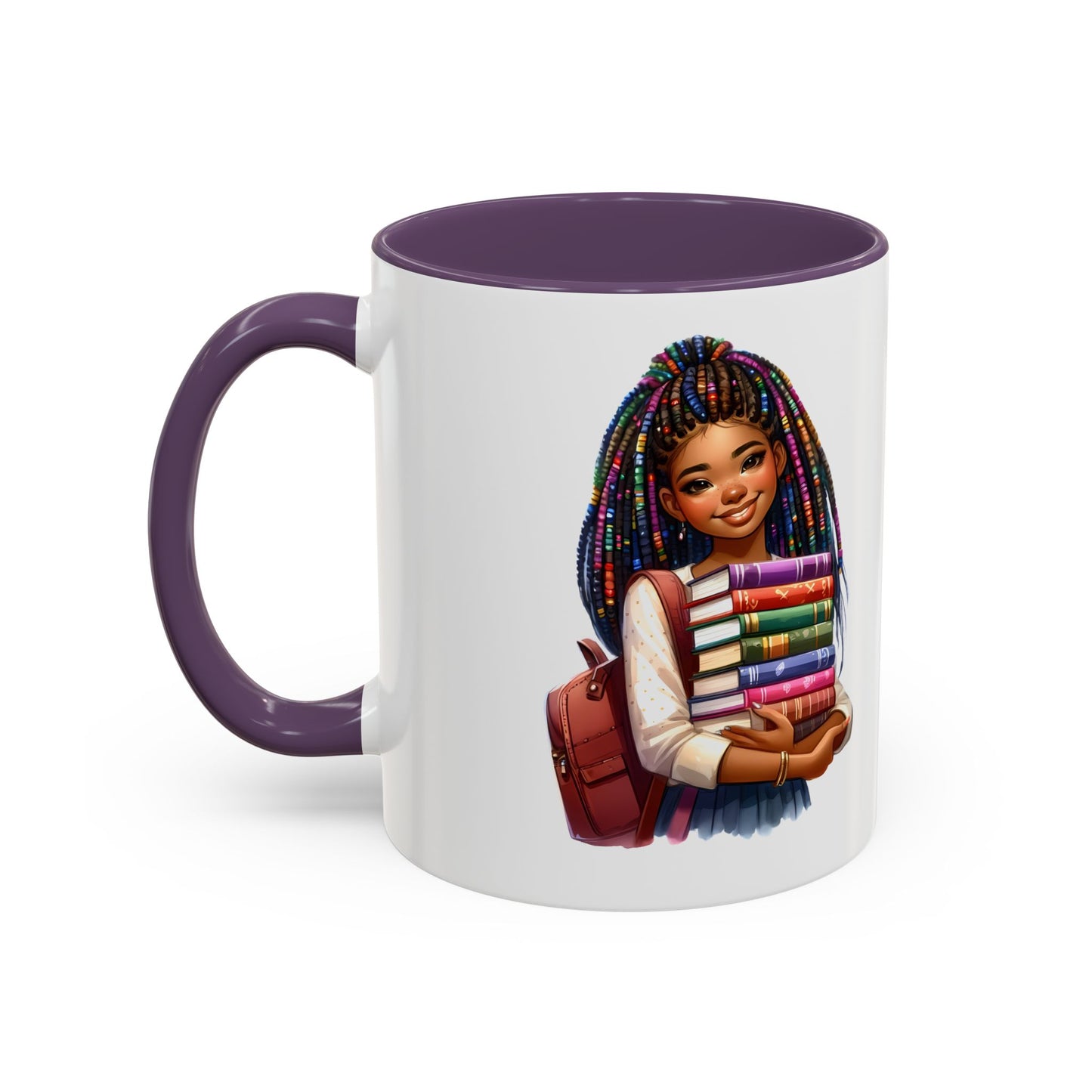 Empowering Accent Coffee Mug - Motivational Gift for Students, Back to School, Afrocentric Mug, Inspirational Drinkware, Colorful Coffee Cup