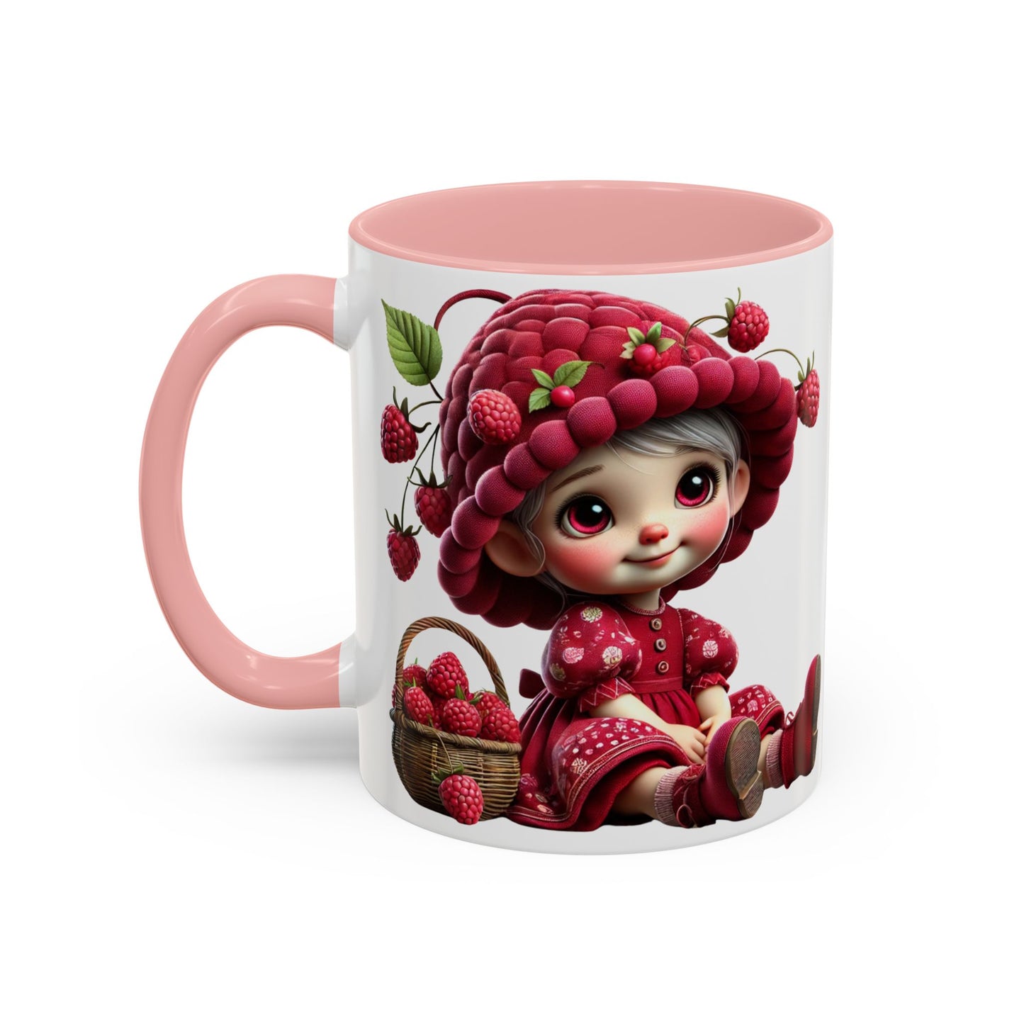 Whimsical Raspberry Character Coffee Mug - 11oz & 15oz