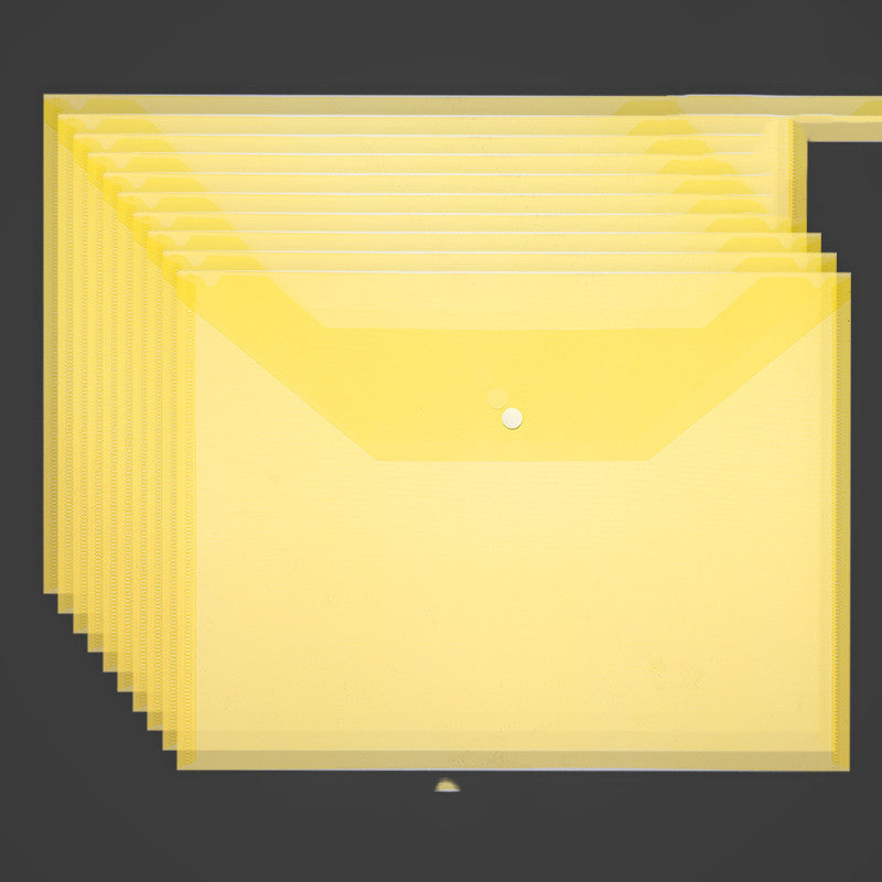 Simple Transparent File Bag A4 Snap Storage