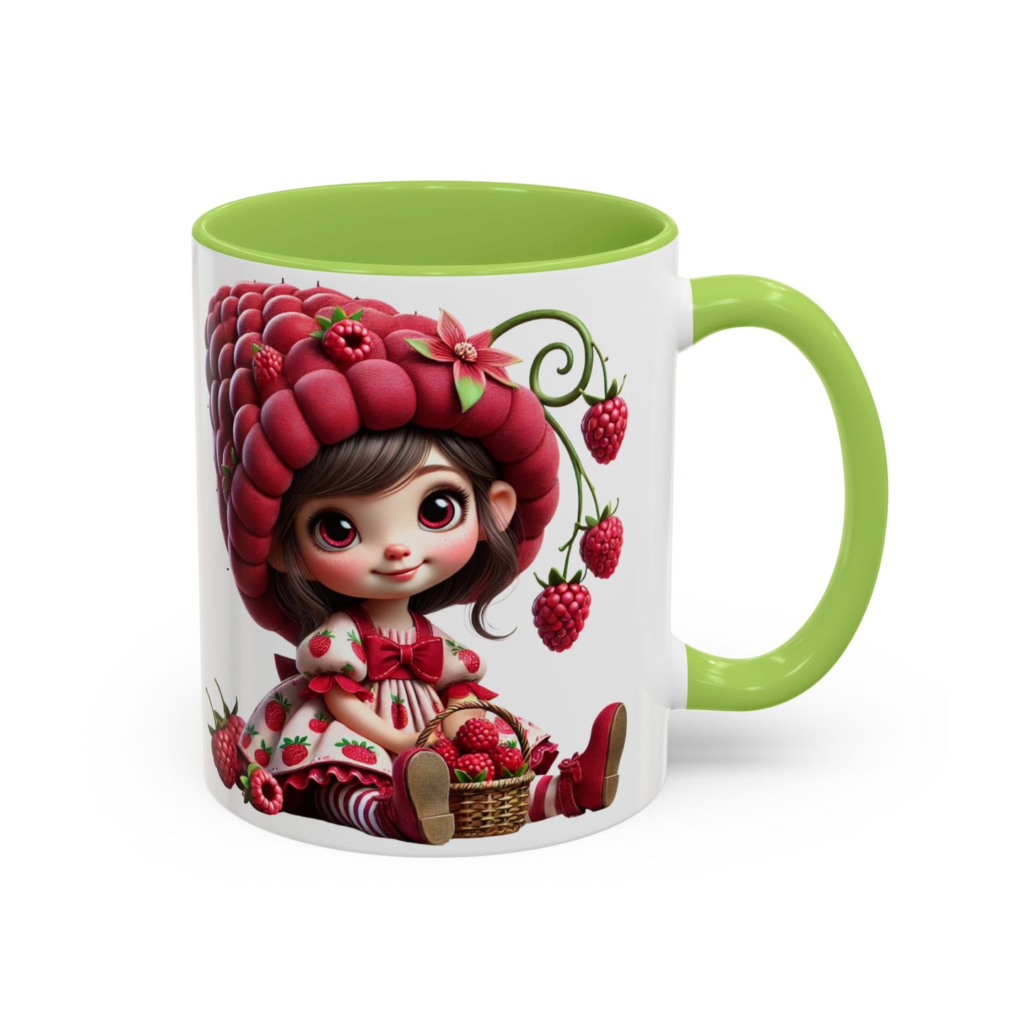 Whimsical Berry Girl Coffee Mug - Perfect for Berry Lovers!