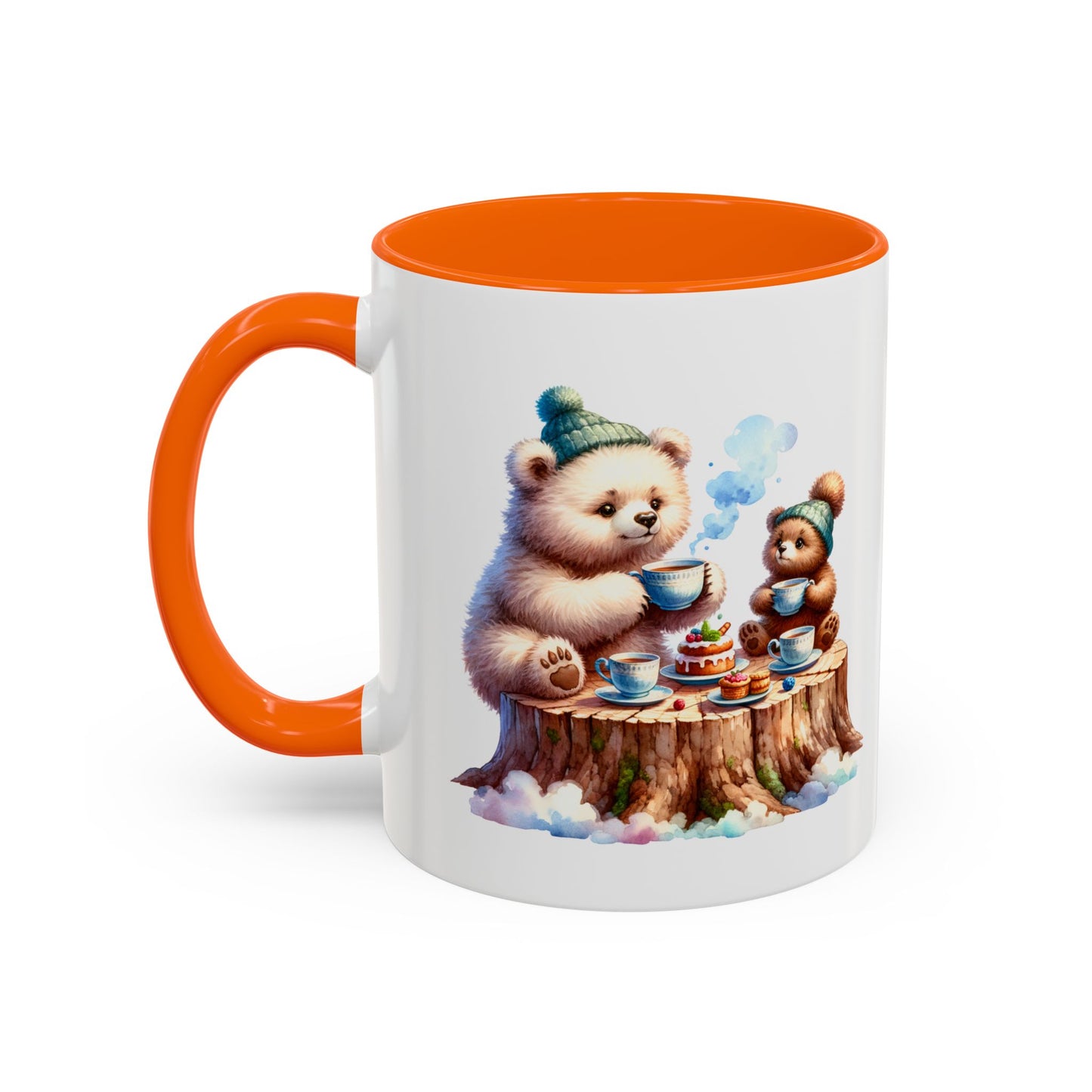 Whimsical Bear Tea Party Mug | Cute Animal Lover Coffee Cup, Gift for Kids, Nursery Decor, Birthday, Holiday Essentials