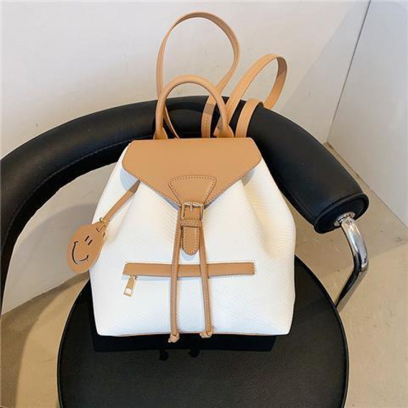 Bag Female Backpack Large Capacity Color Bump Student School Bag