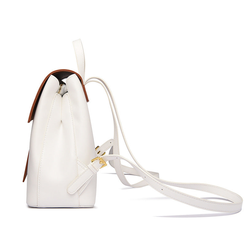 New Women's Cowhide Versatile Fashion Backpack