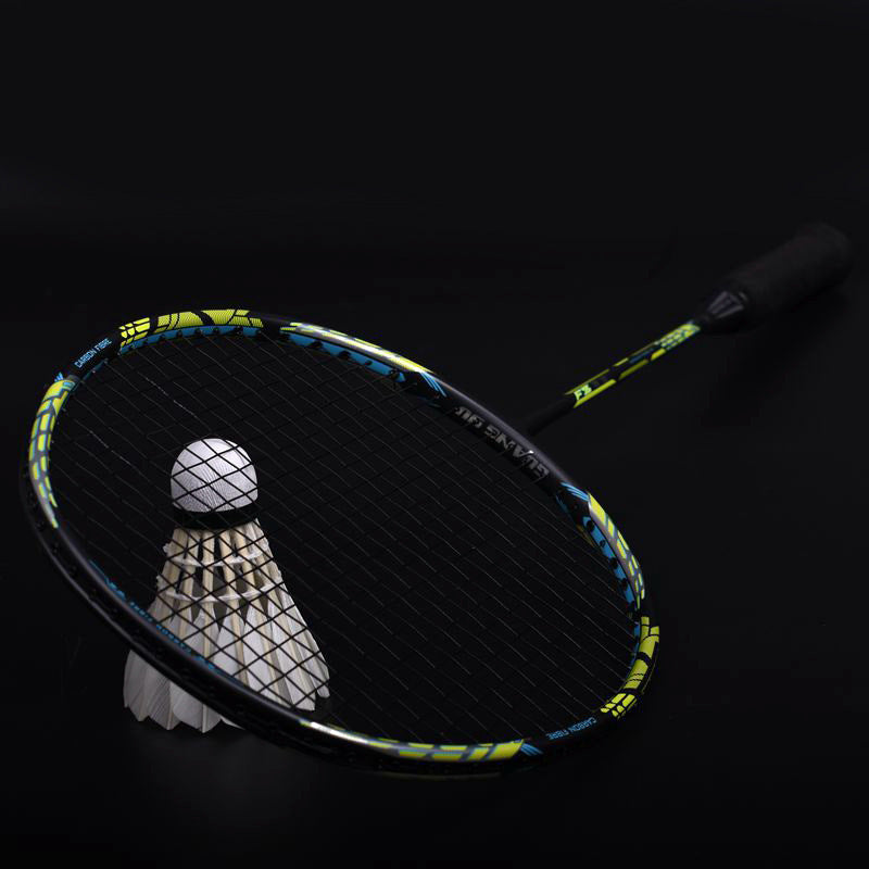 Offensive Badminton Racket With Secondary Reinforcement Of 32 Pounds Of Carbon Fiber