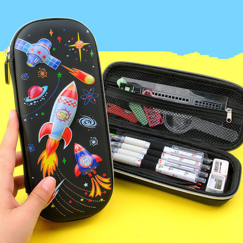 3D Cartoon Primary School Student Storage Pencil Bag