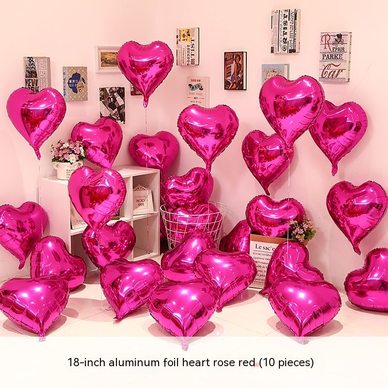 Heart-shaped Aluminum Balloon 520 Wedding Room Decoration Birthday Party